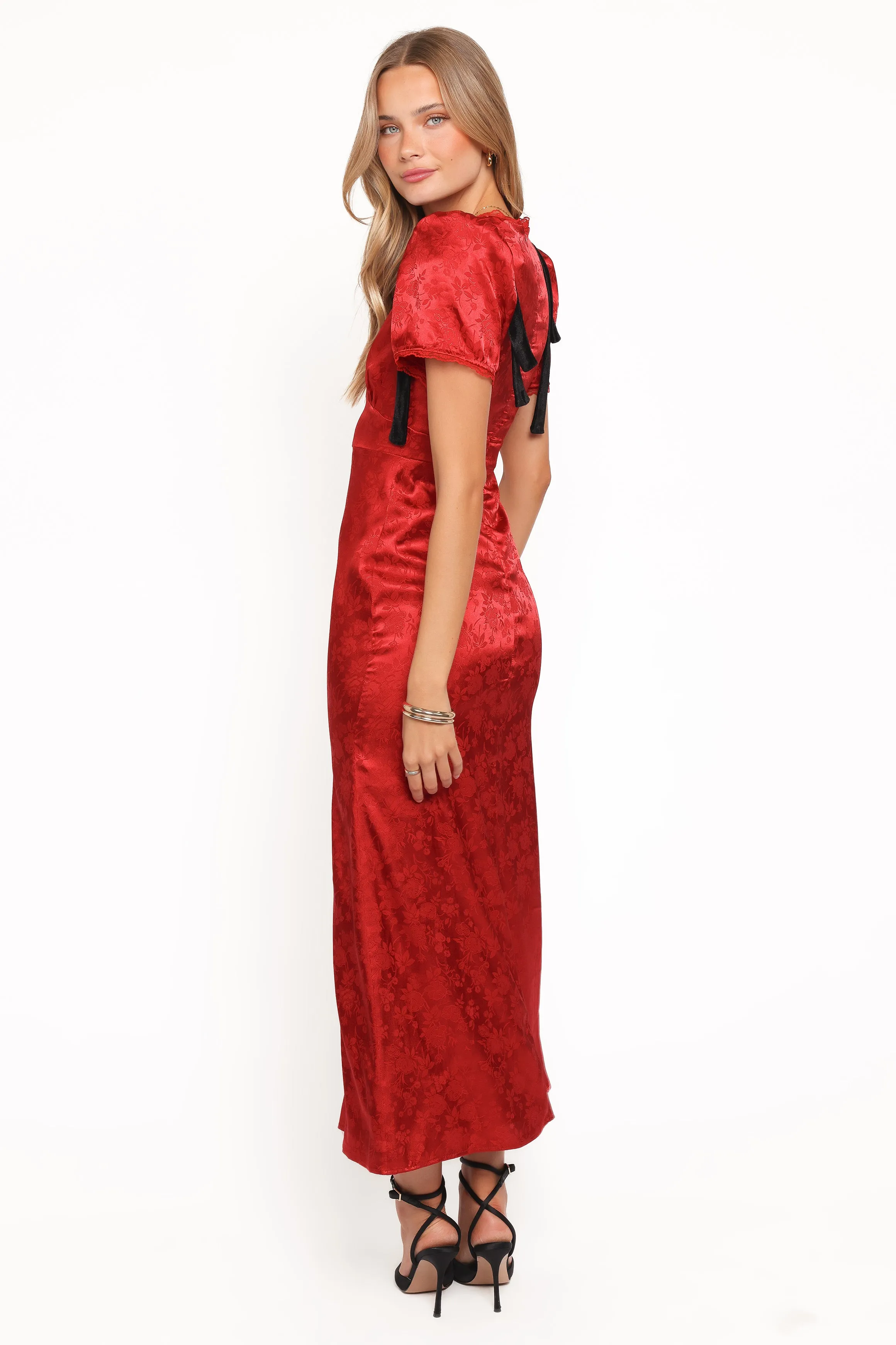 Lomandra Maxi Dress - Red Jacquard sold by Petal & Pup product image thumbnail 5