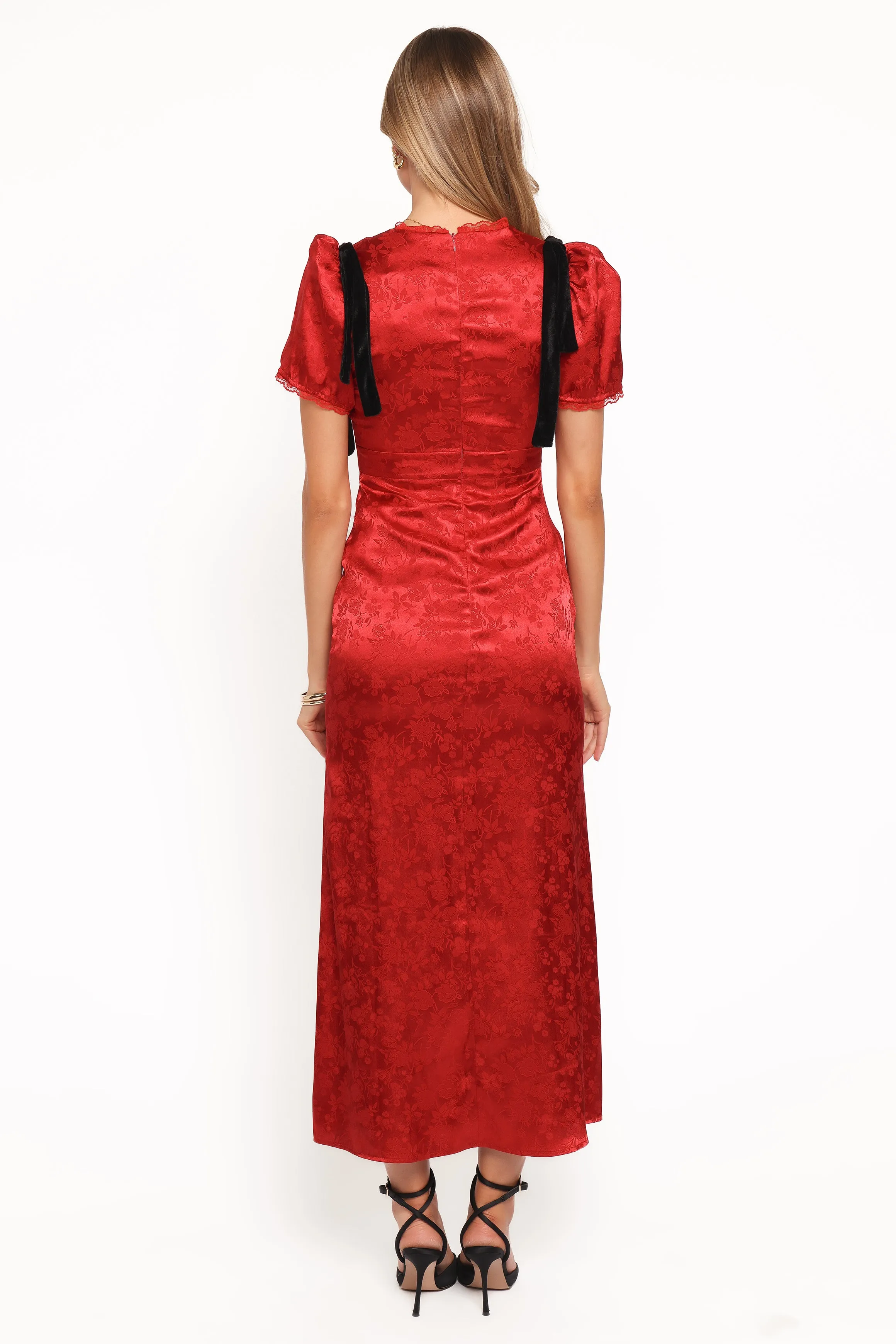 Lomandra Maxi Dress - Red Jacquard sold by Petal & Pup product image thumbnail 4