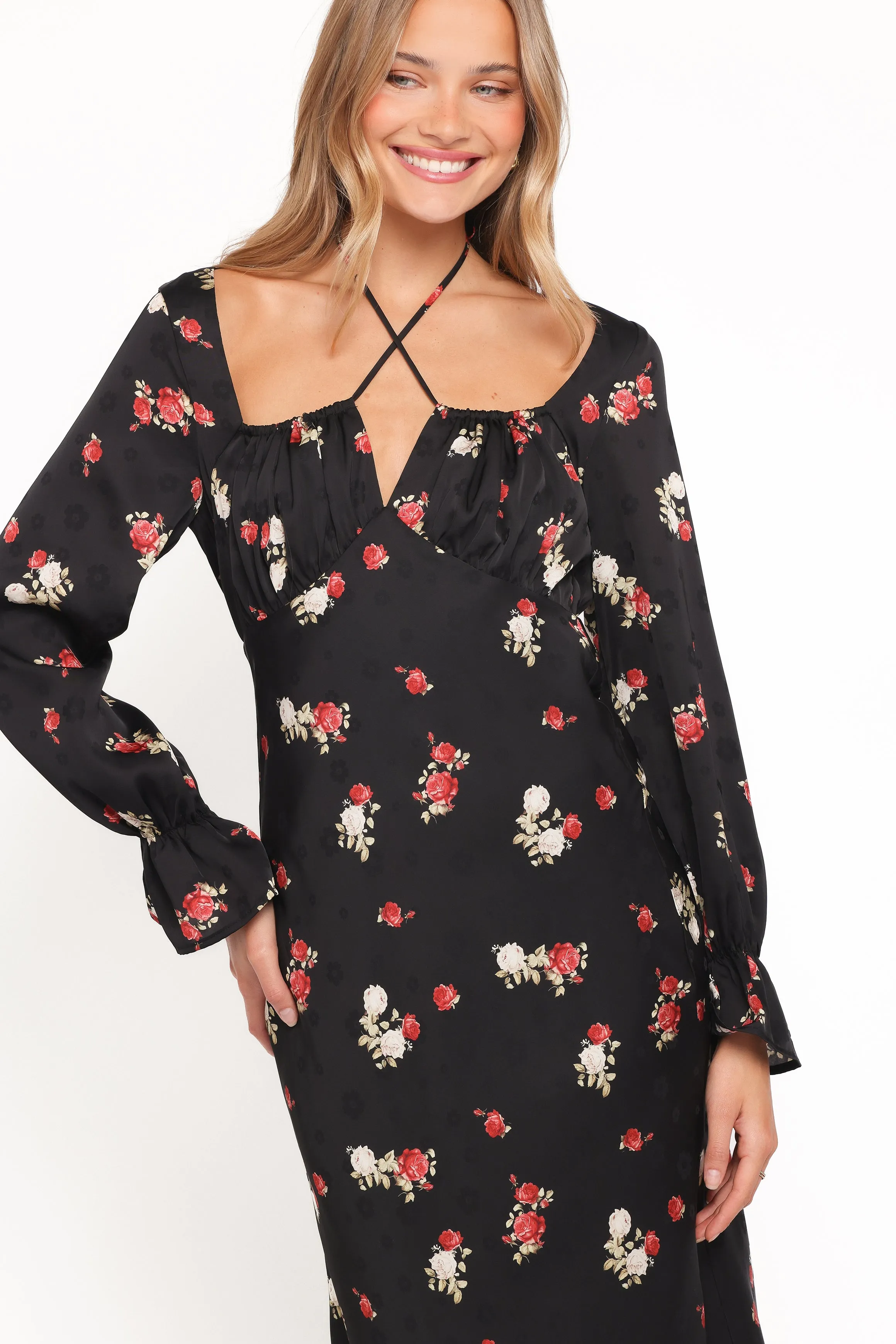 Pauline Long Sleeve Maxi Dress - Black Floral sold by Petal & Pup product image thumbnail 2
