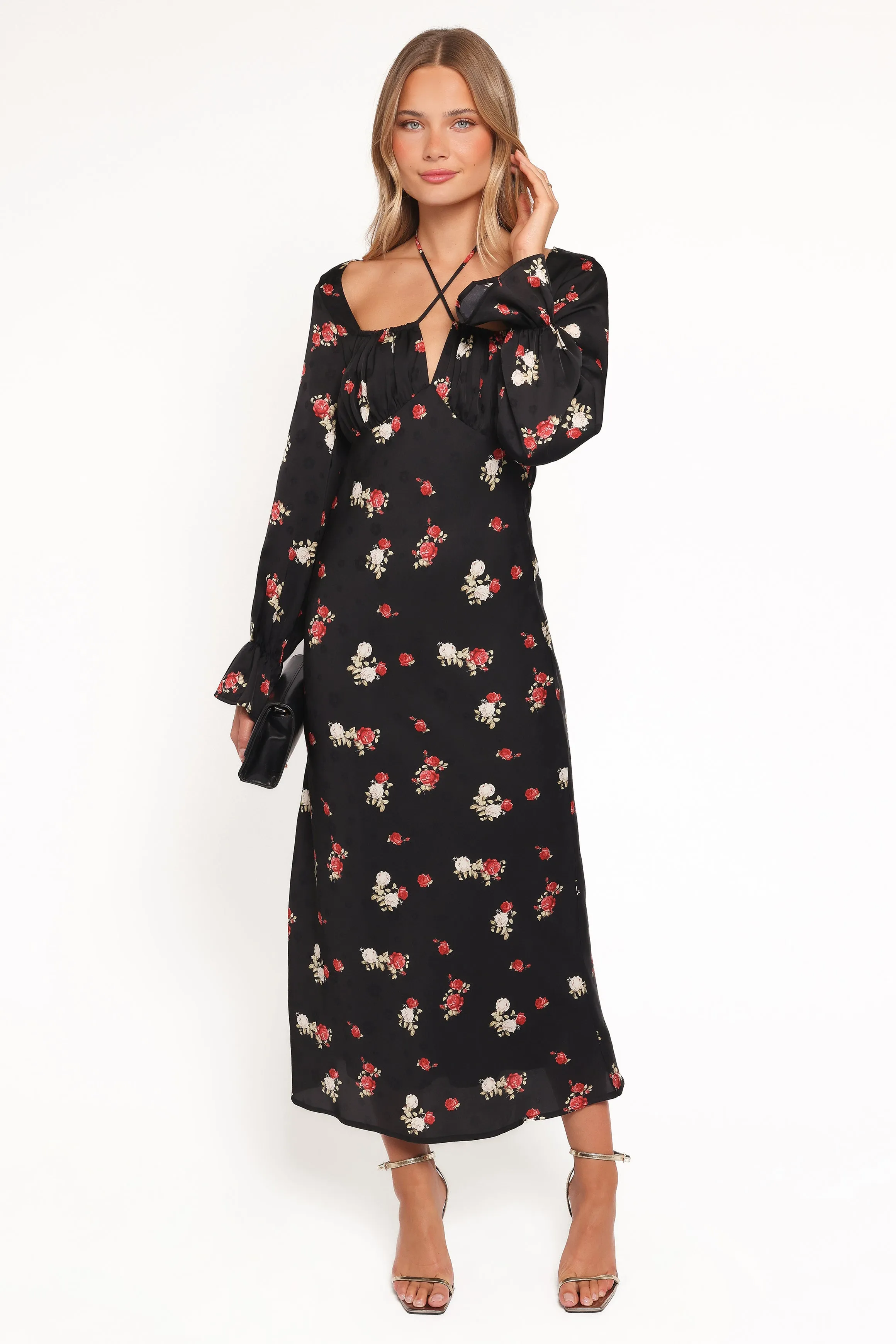 Pauline Long Sleeve Maxi Dress - Black Floral sold by Petal & Pup product image thumbnail 5