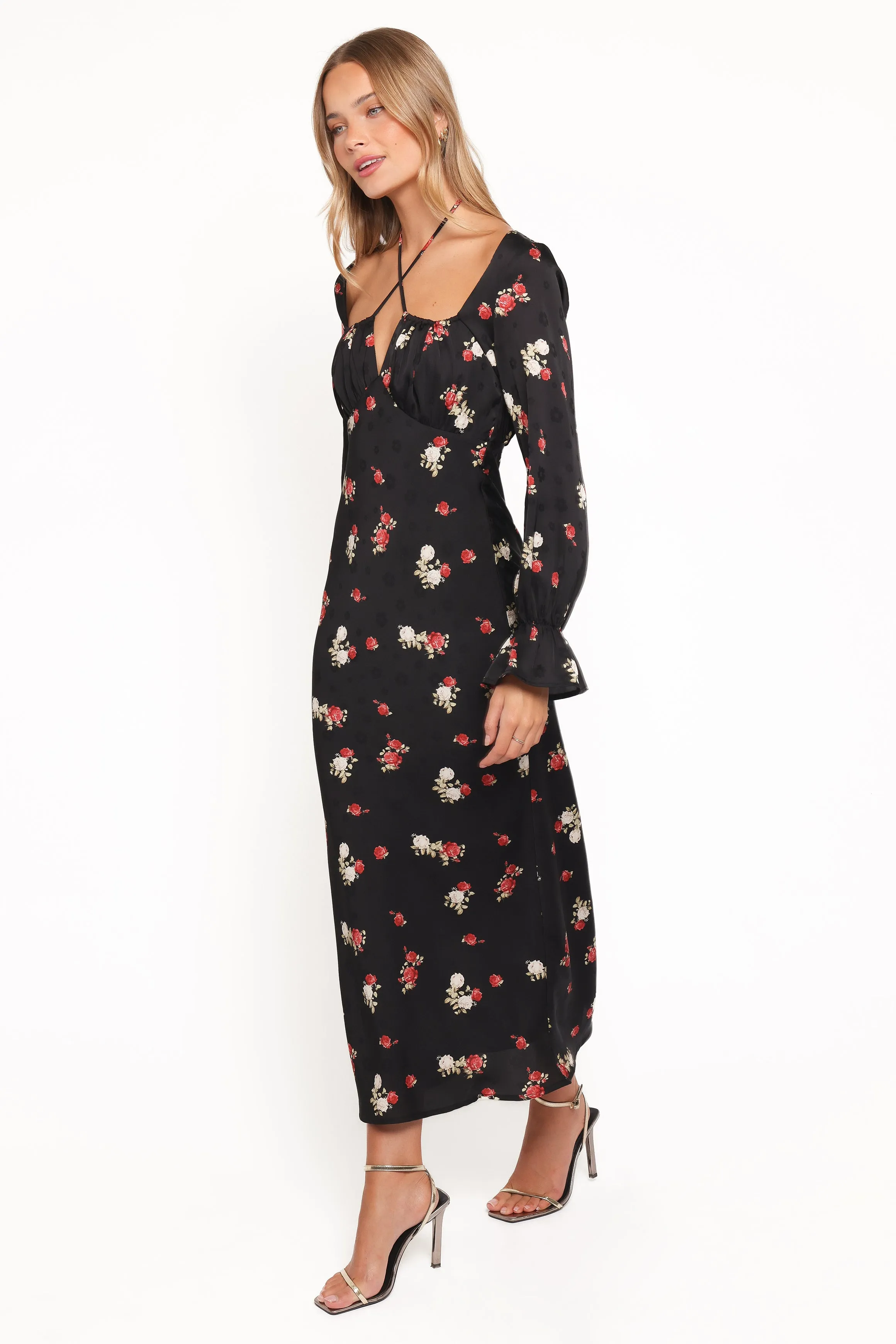Pauline Long Sleeve Maxi Dress - Black Floral sold by Petal & Pup product image thumbnail 3
