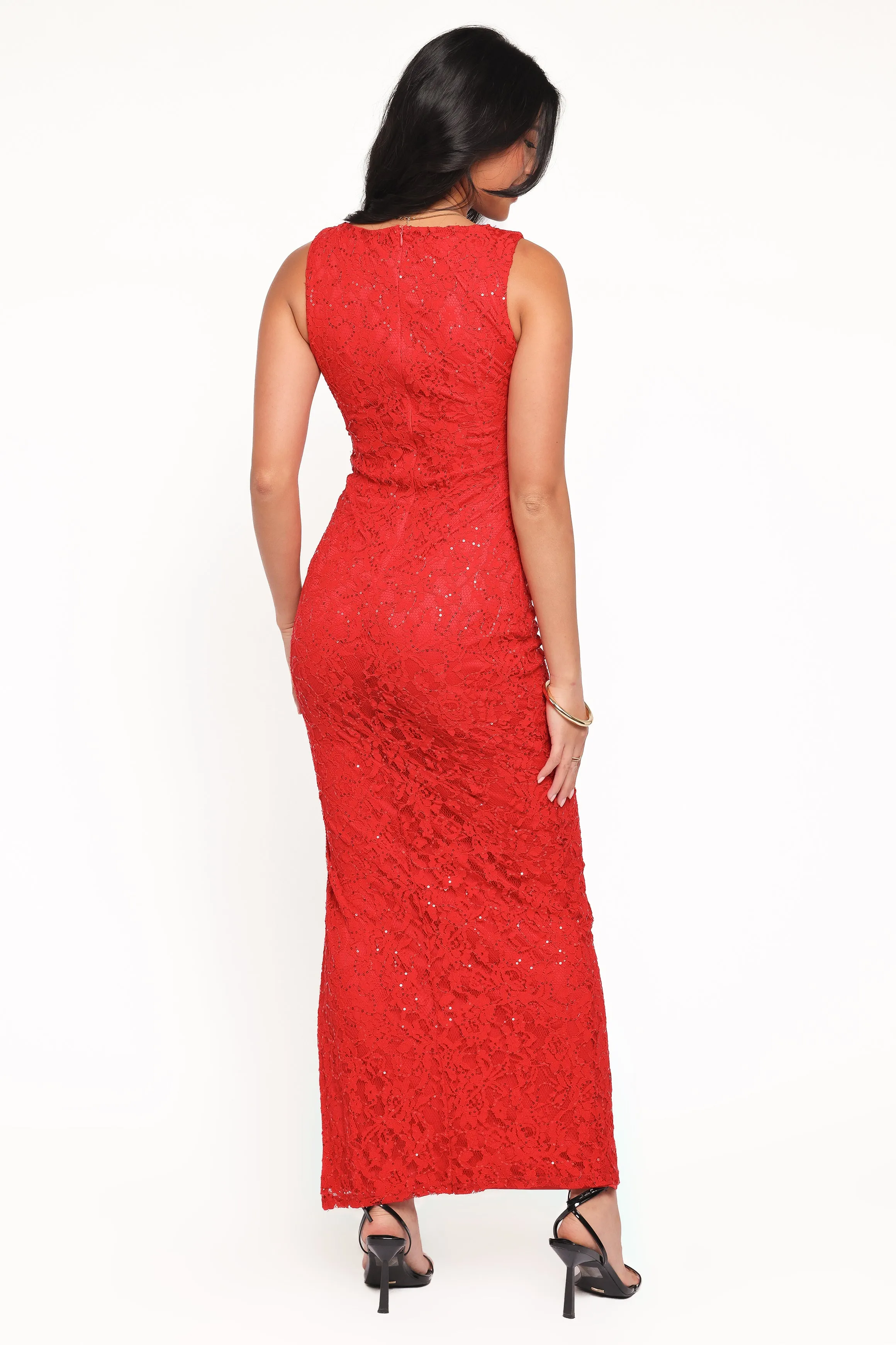 Ruben Lace Maxi Dress - Red sold by Petal & Pup product image thumbnail 4