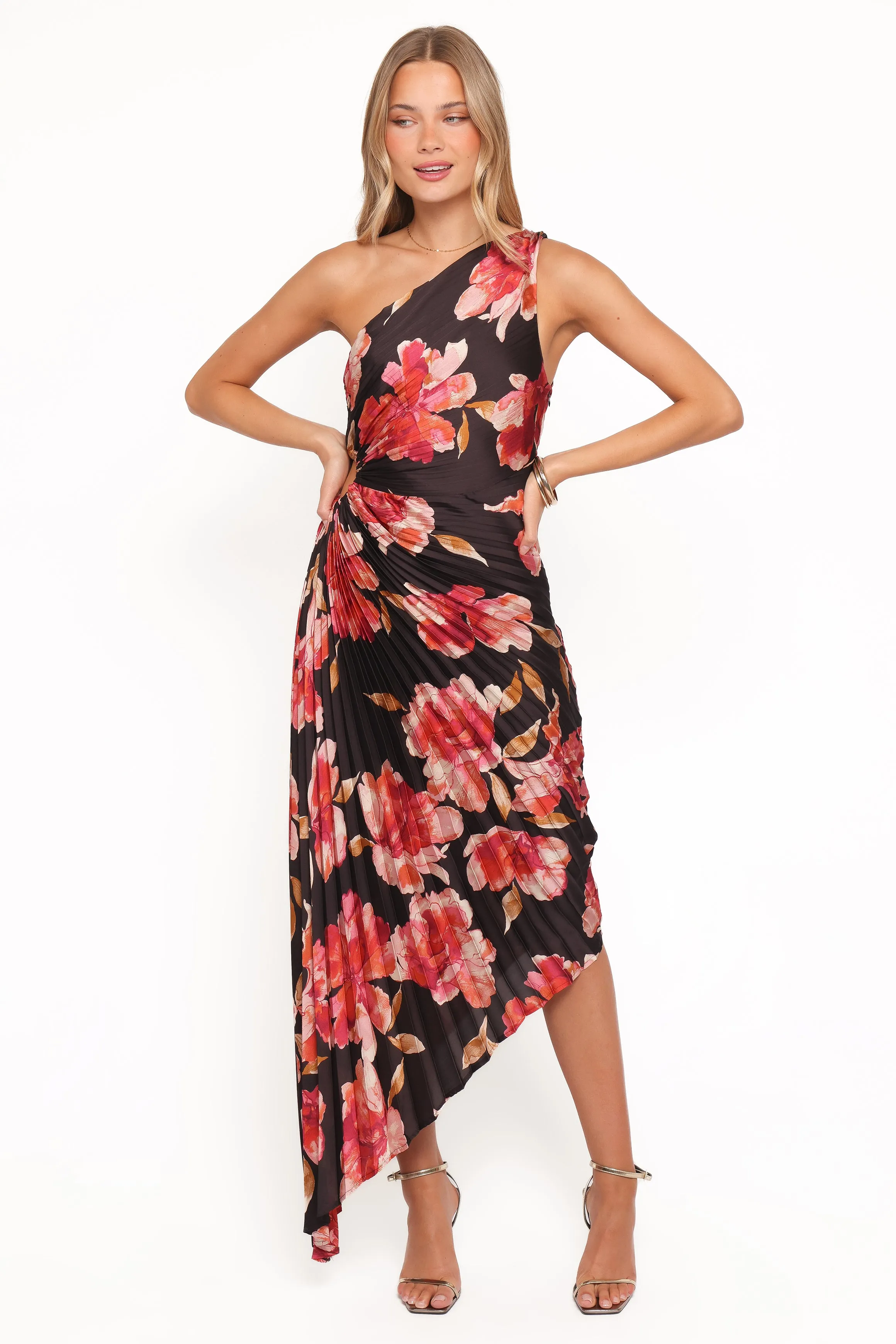 Kleo One Shoulder Maxi Dress - Midnight Orchid sold by Petal & Pup