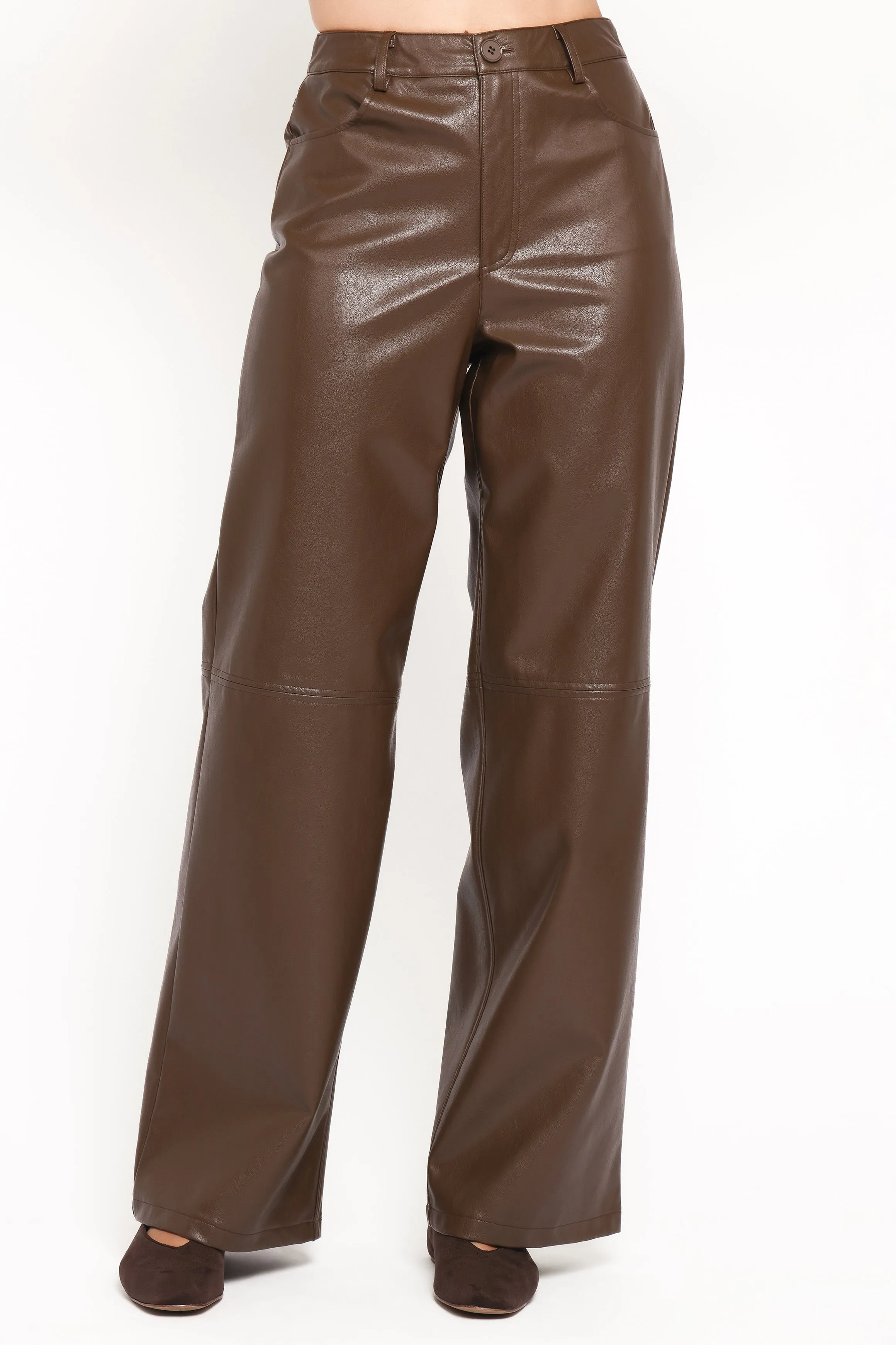 Emer Leather Jean - Chocolate Brown sold by Petal & Pup product image thumbnail 2