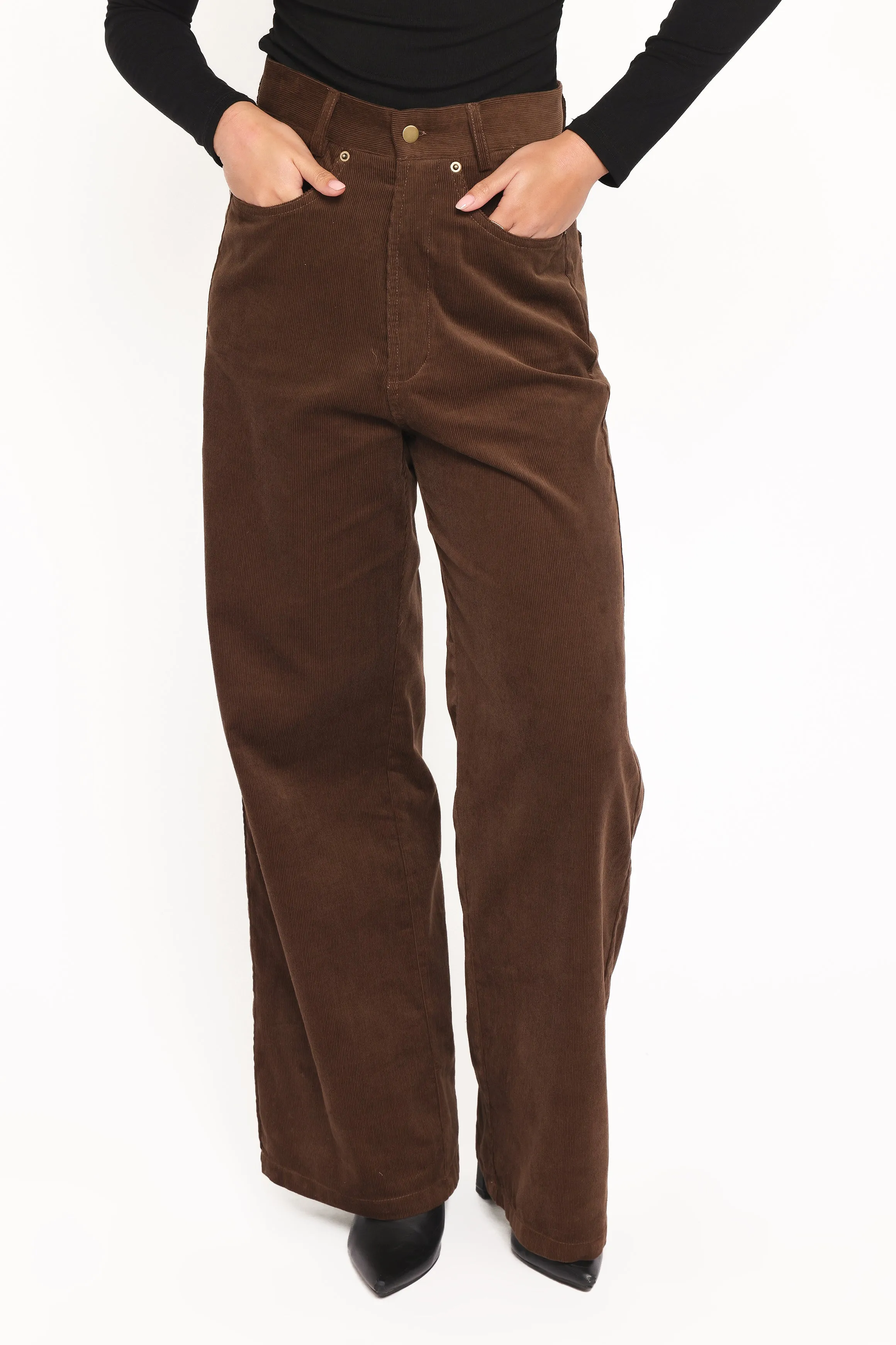 Jacob Corduroy Boyfriend Jean - Brown sold by Petal & Pup product image thumbnail 2
