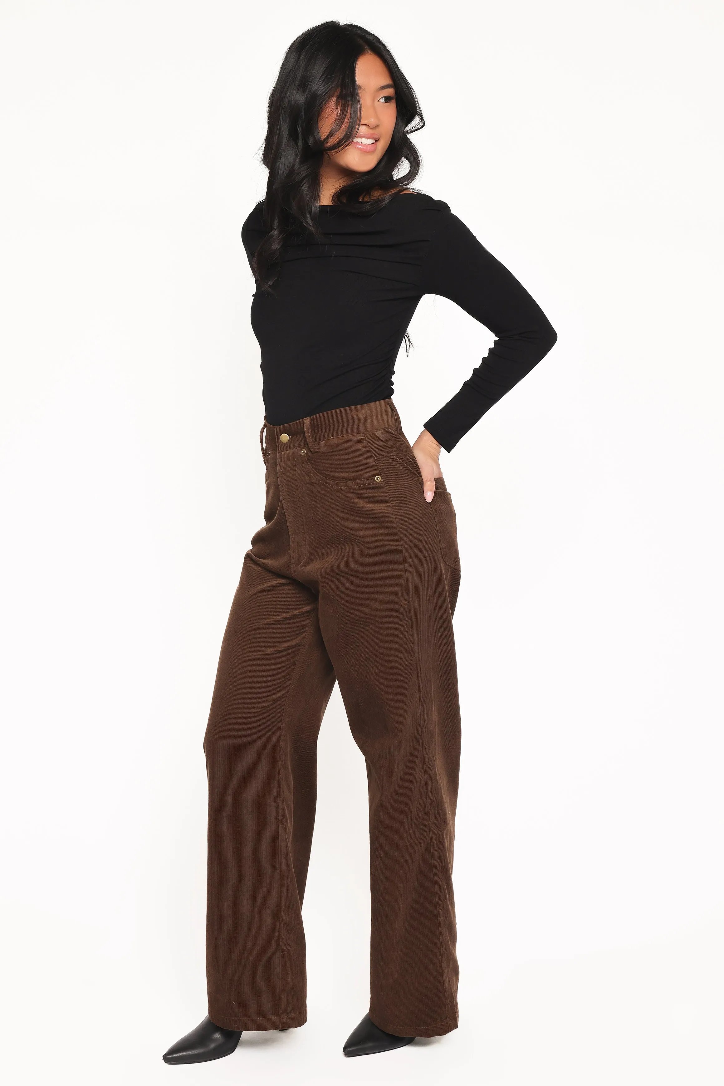 Jacob Corduroy Boyfriend Jean - Brown sold by Petal & Pup product image thumbnail 3