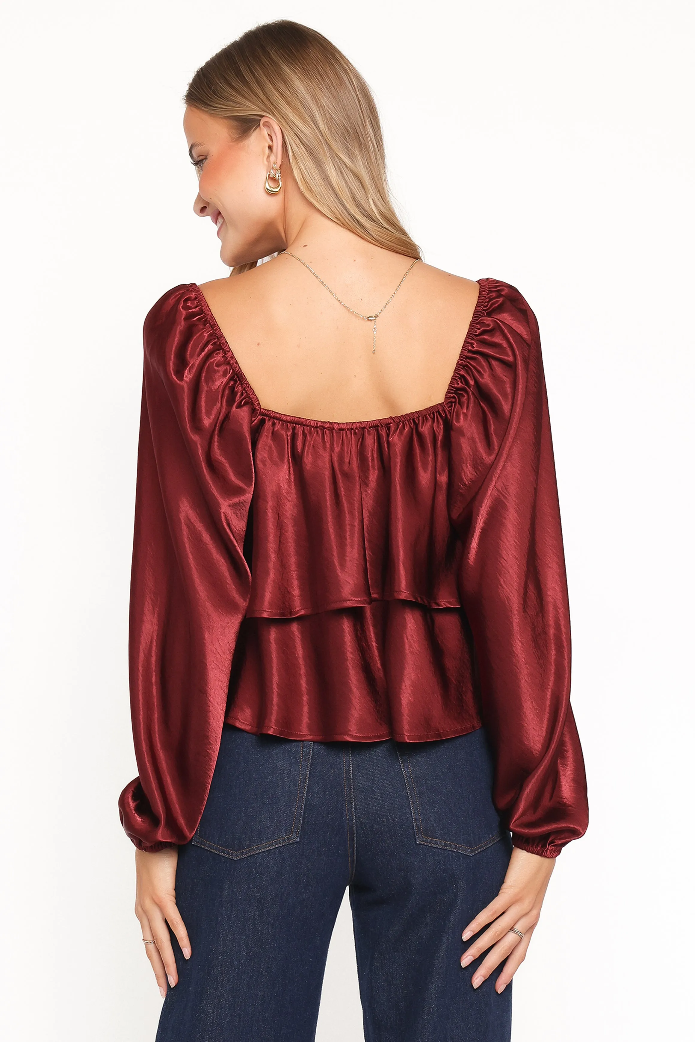 Janina Blouse - Wine sold by Petal & Pup product image thumbnail 4