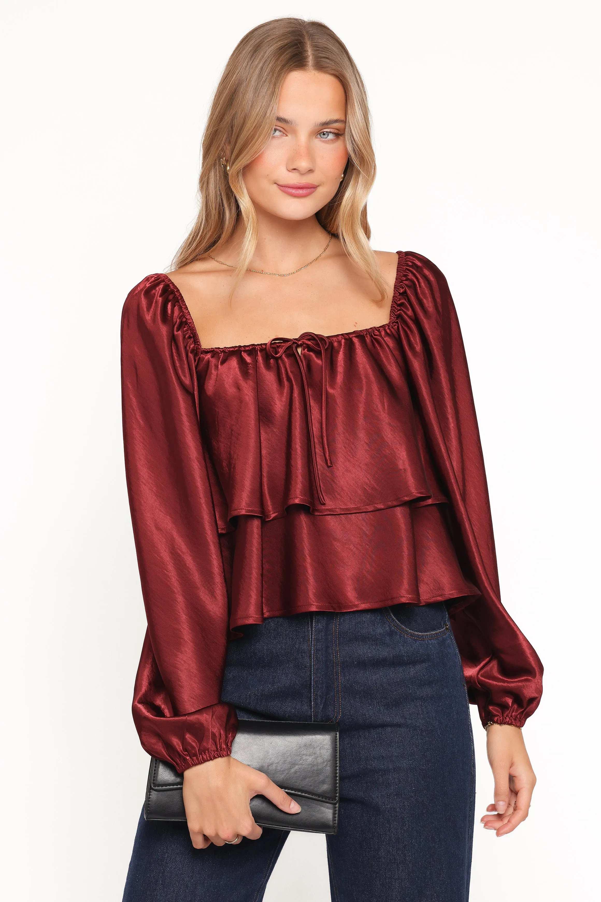 Janina Blouse - Wine sold by Petal & Pup product image thumbnail 2