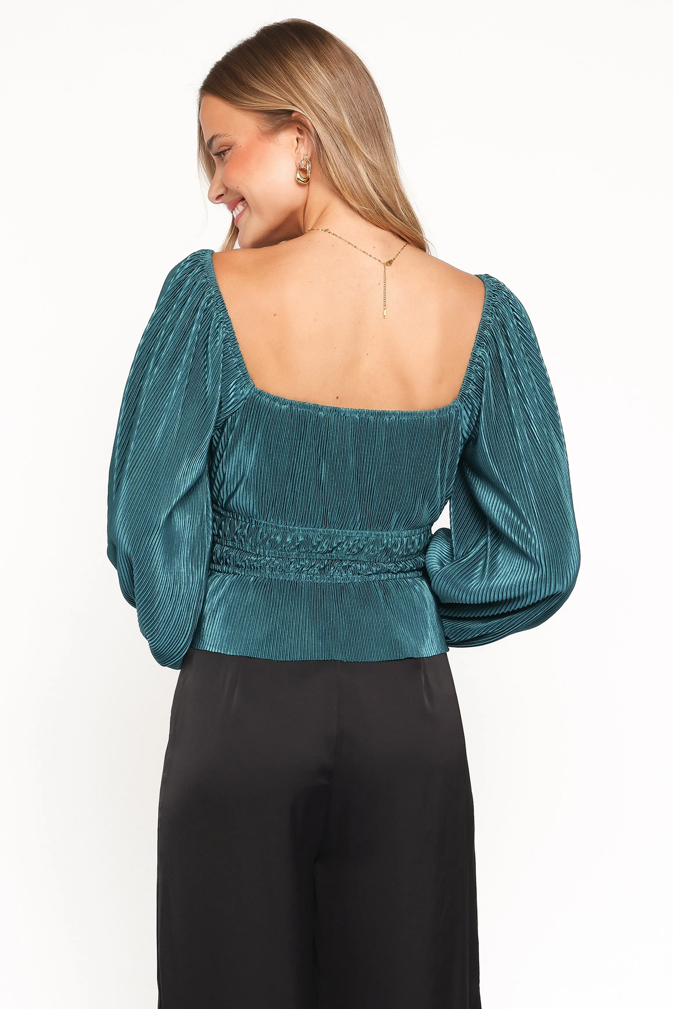 Ceppia Plisse Top - Green sold by Petal & Pup product image thumbnail 4