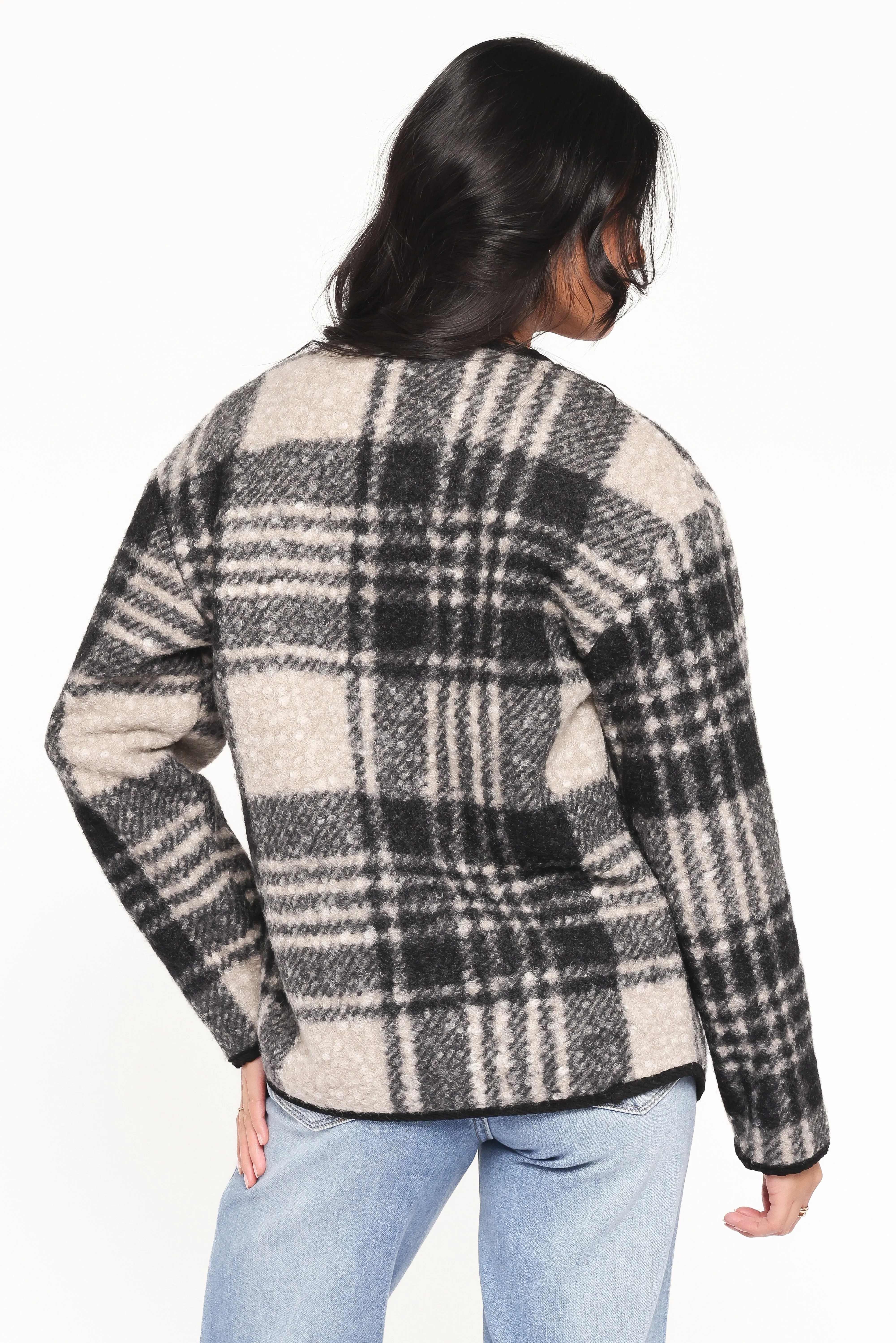 Austin Plaid Jacket - Black sold by Petal & Pup product image thumbnail 4