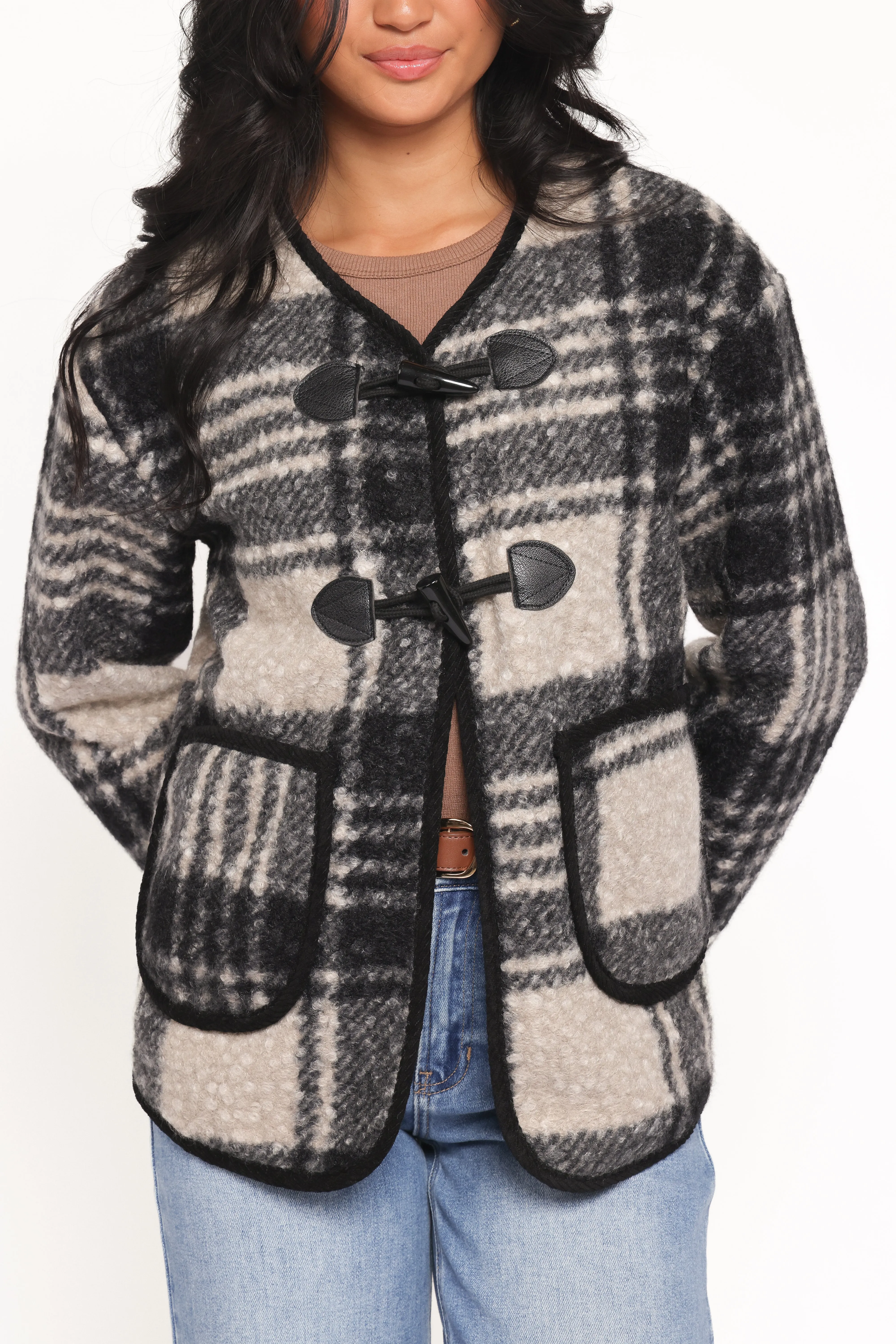 Austin Plaid Jacket - Black sold by Petal & Pup product image thumbnail 2