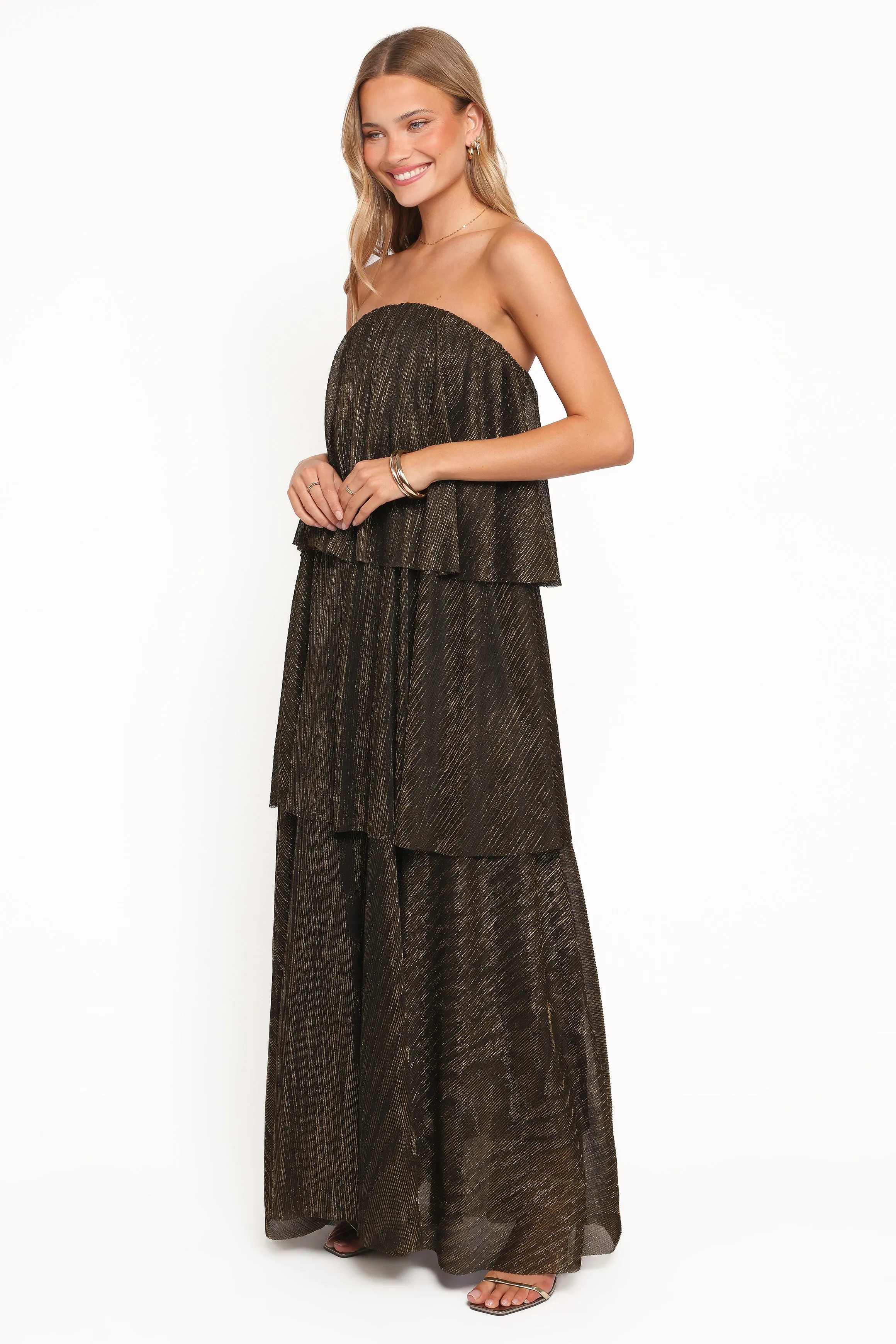 Bloom Strapless Maxi Dress - Black sold by Petal & Pup product image thumbnail 3