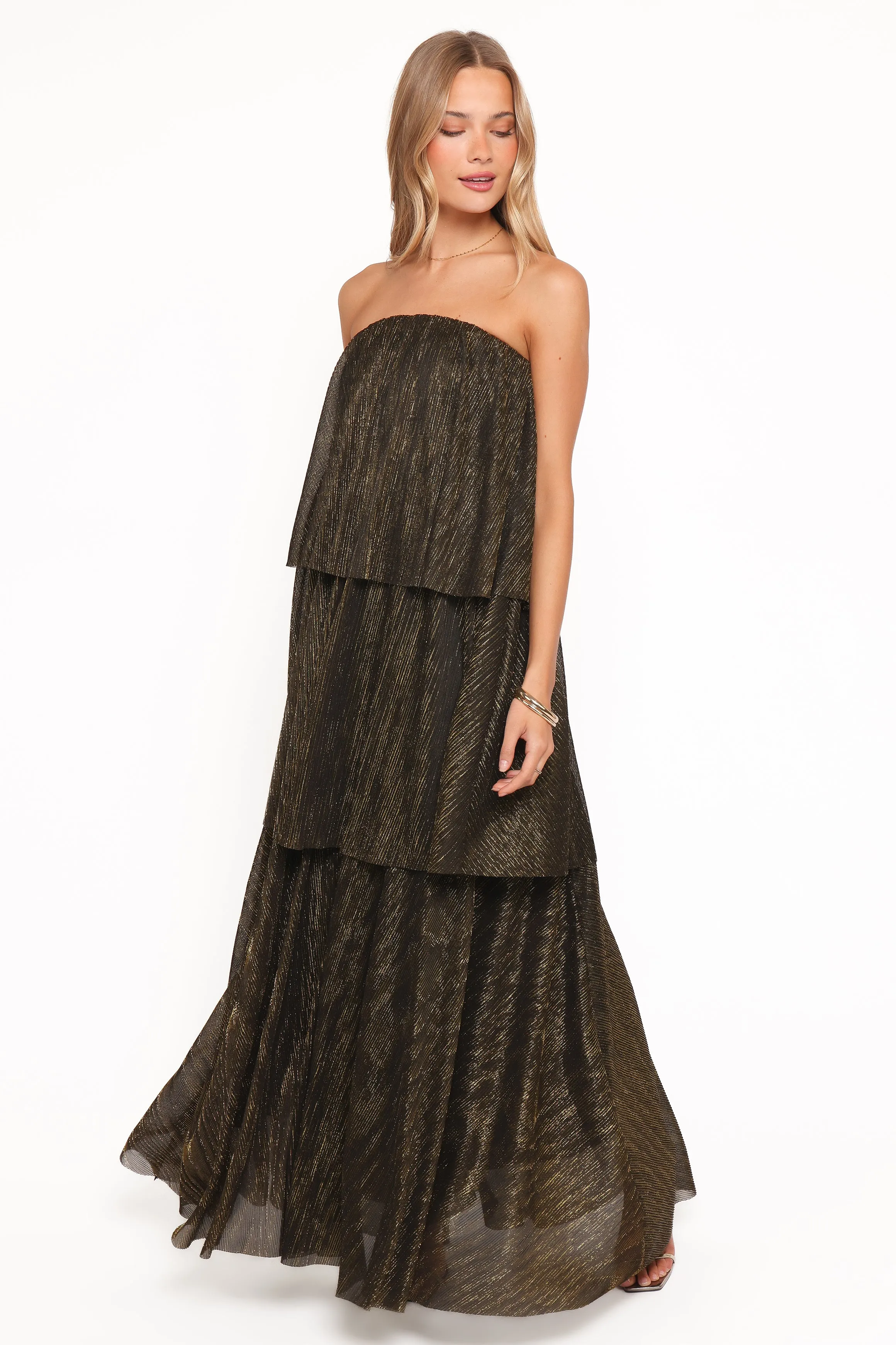 Bloom Strapless Maxi Dress - Black sold by Petal & Pup product image thumbnail 5
