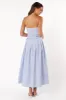 Avalee Strapless Maxi Dress - Blue Stripe sold by Petal & Pup