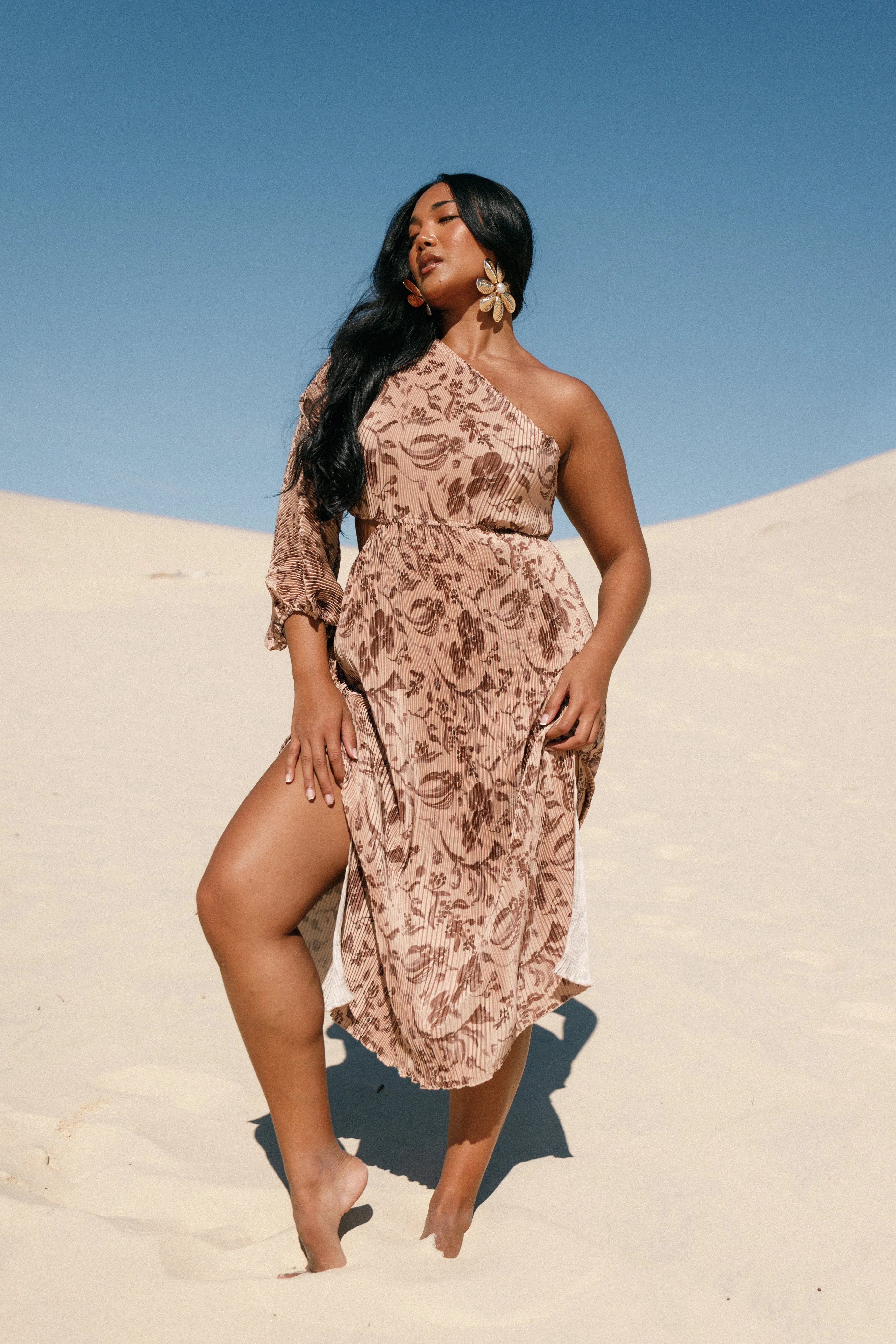 Wren One Shoulder Midi Dress - Wild Orchid sold by Petal & Pup product image thumbnail 2