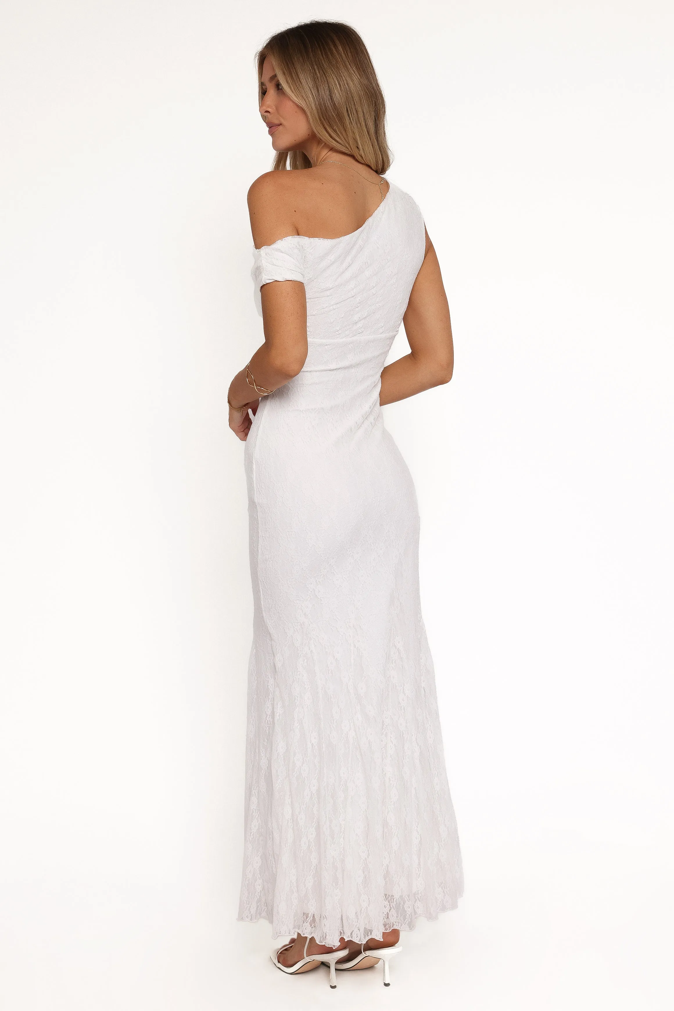 Evelon Off Shoulder Maxi Dress - White sold by Petal & Pup product image thumbnail 4