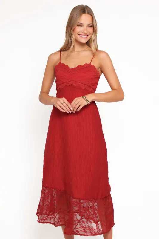 Winnie Maxi Dress - Red sold by Petal & Pup