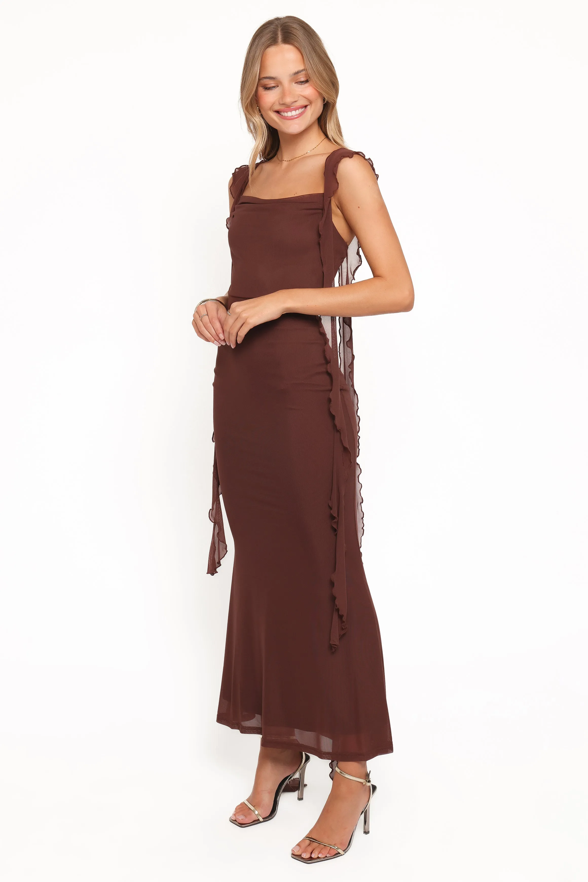 Chiara Maxi Dress - Brown sold by Petal & Pup product image thumbnail 3