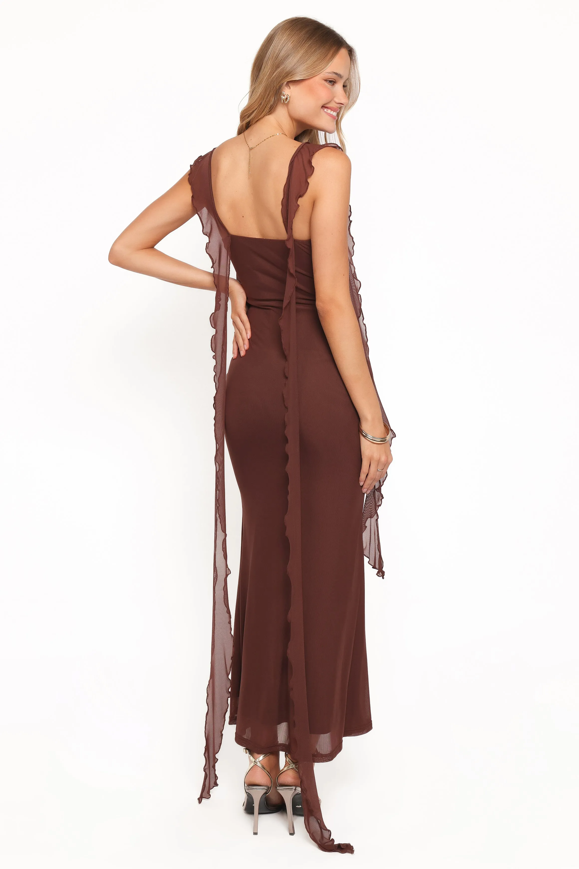 Chiara Maxi Dress - Brown sold by Petal & Pup product image thumbnail 4