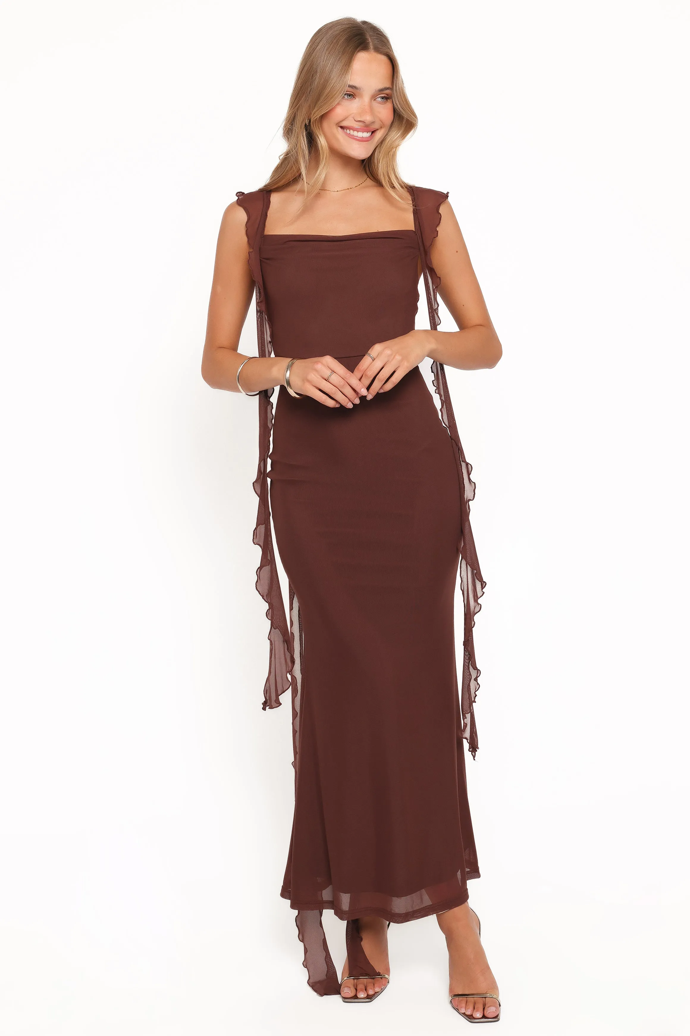 Chiara Maxi Dress - Brown sold by Petal & Pup product image thumbnail 5