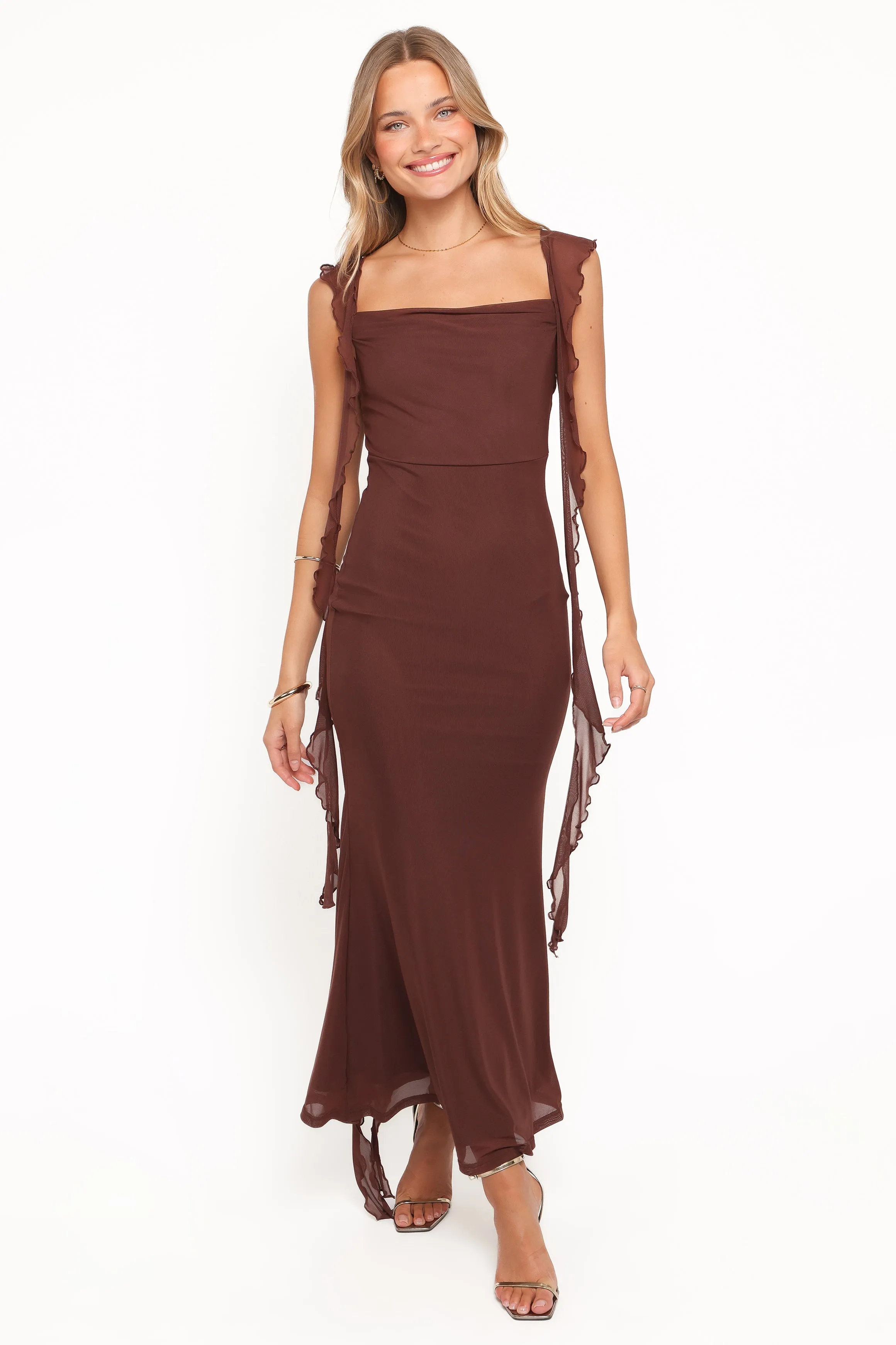 Chiara Maxi Dress - Brown sold by Petal & Pup