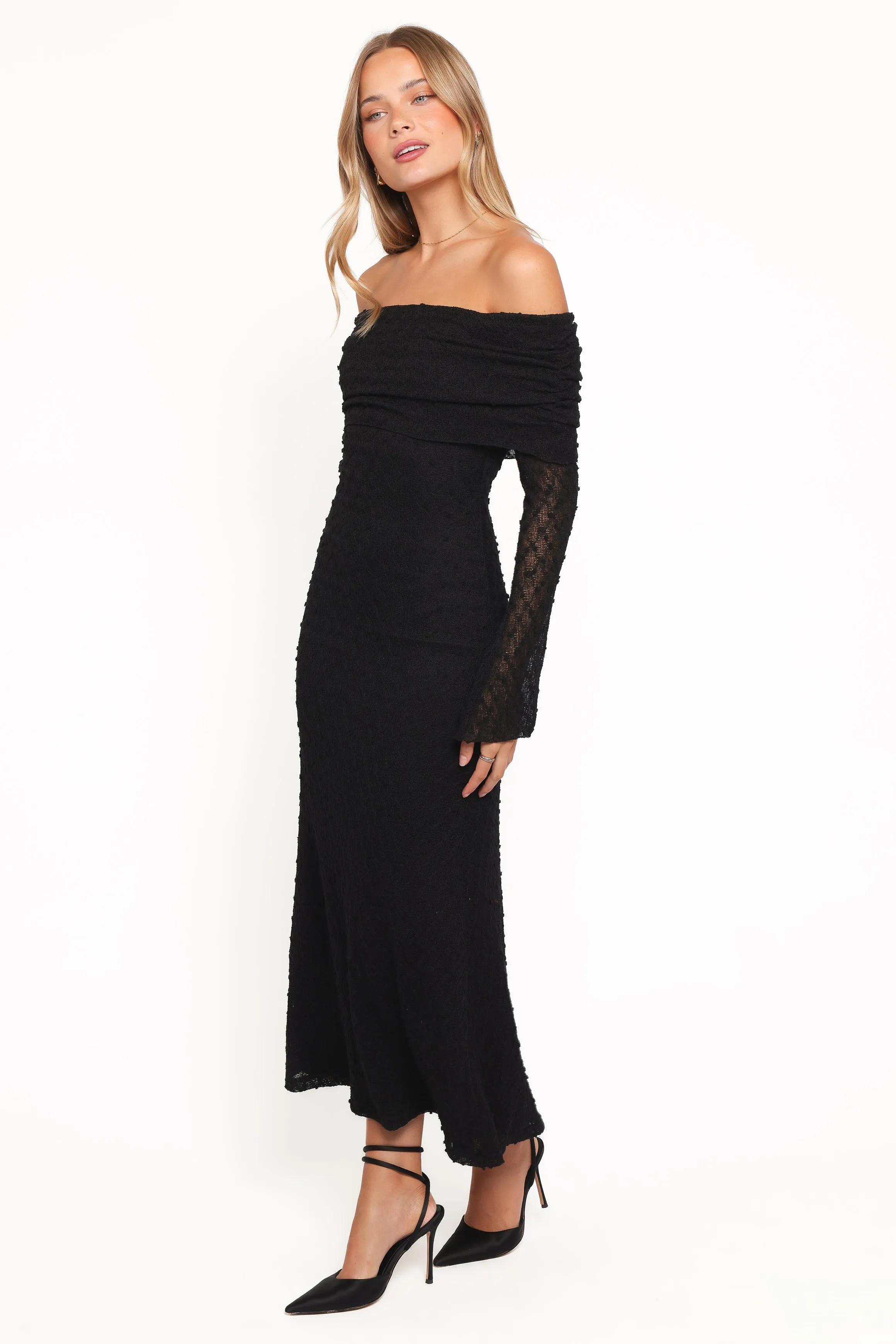 Wilma Off Shoulder Dress - Black sold by Petal & Pup product image thumbnail 3