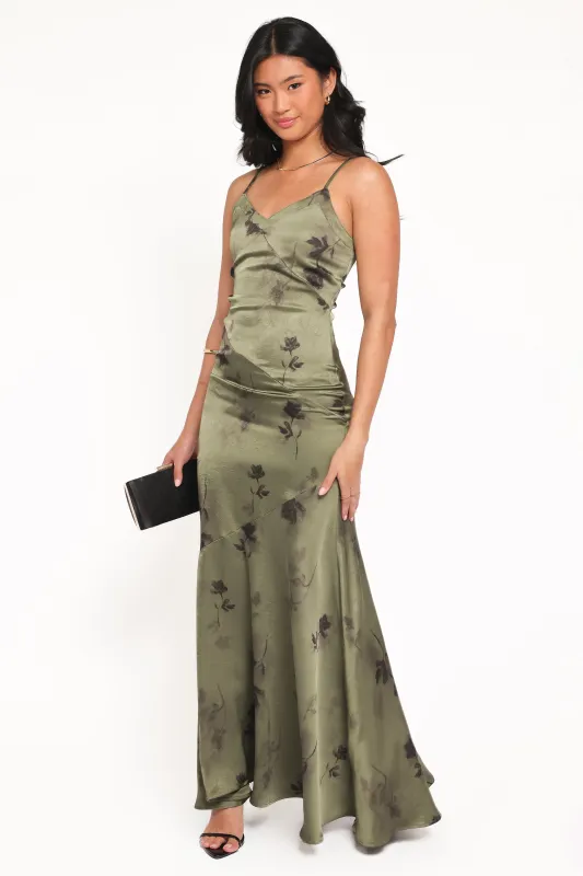 Fia Midi Dress - Green Floral sold by Petal & Pup