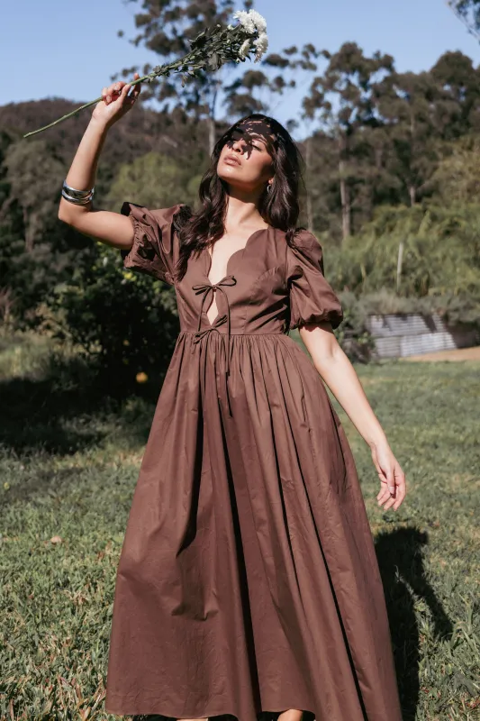 Karla Maxi Dress - Bitter Chocolate sold by Petal & Pup