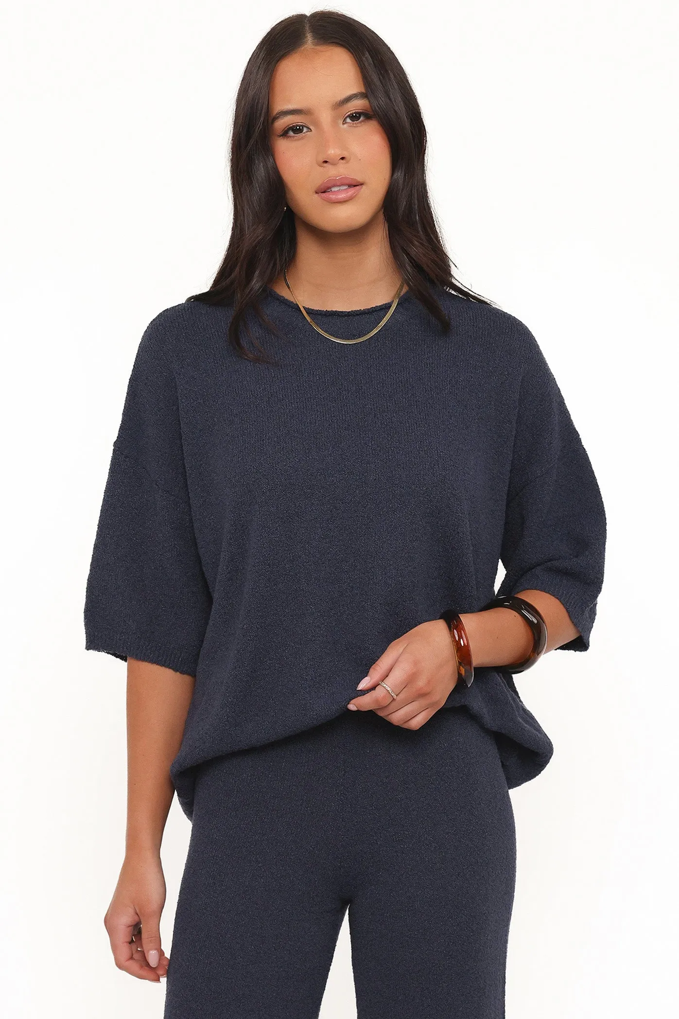 Ashby Knit Top - Navy sold by Petal & Pup product image thumbnail 2
