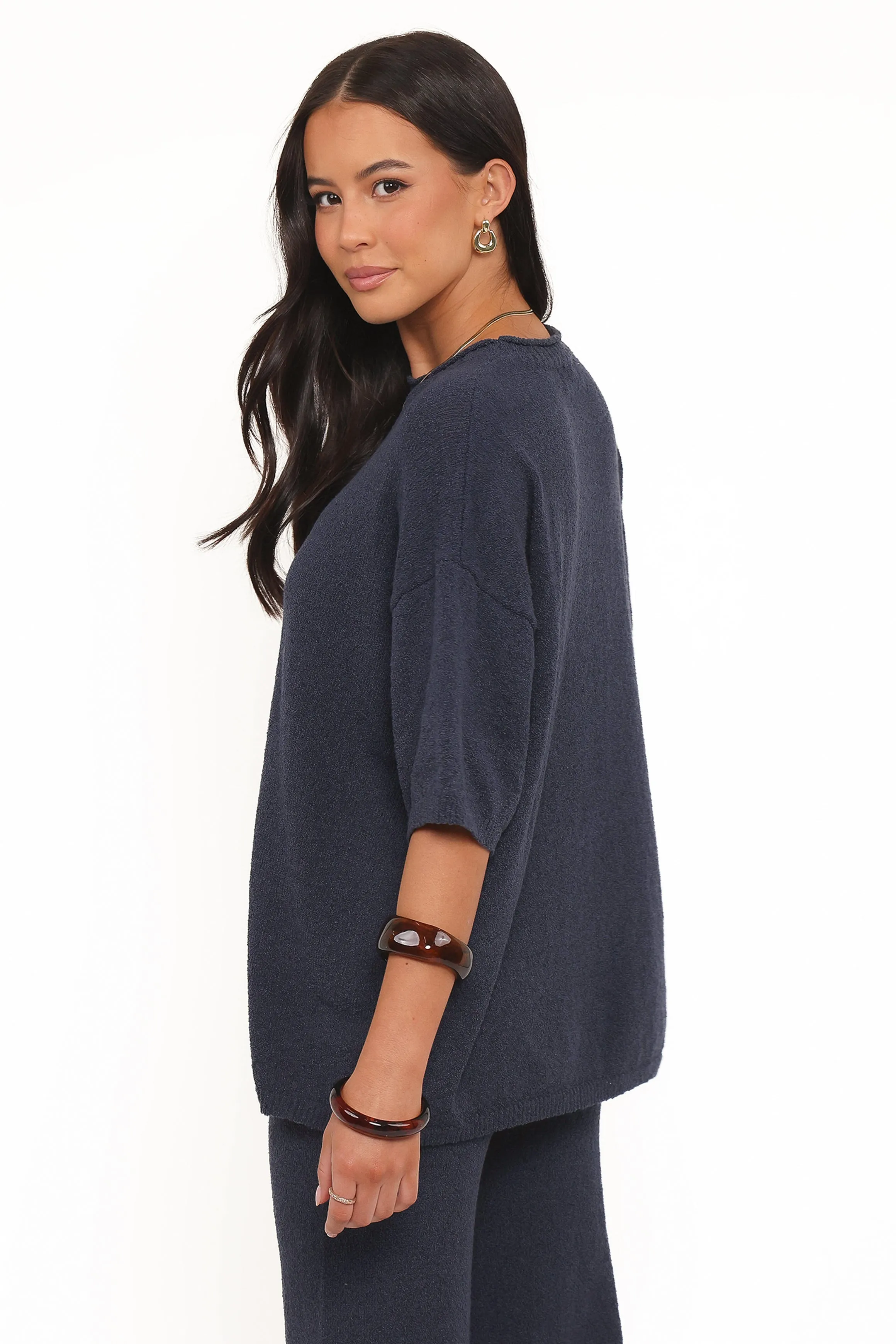 Ashby Knit Top - Navy sold by Petal & Pup product image thumbnail 5