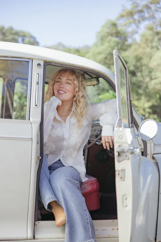 Cliona Shirt - Cream sold by Petal & Pup