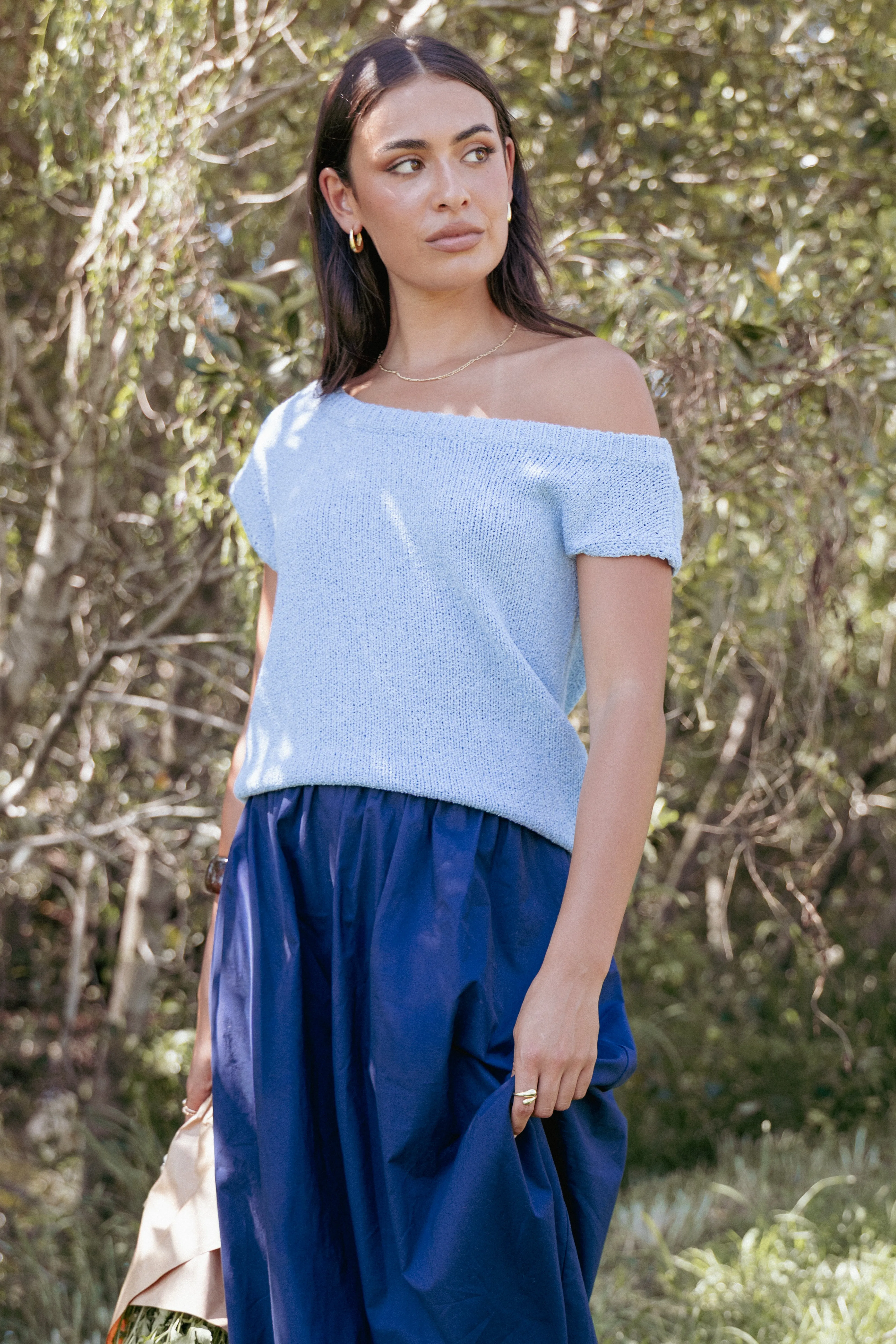 Coco Knit Top - Pale Blue sold by Petal & Pup