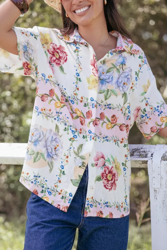 Cascais Shirt - Rose Tile sold by Petal & Pup