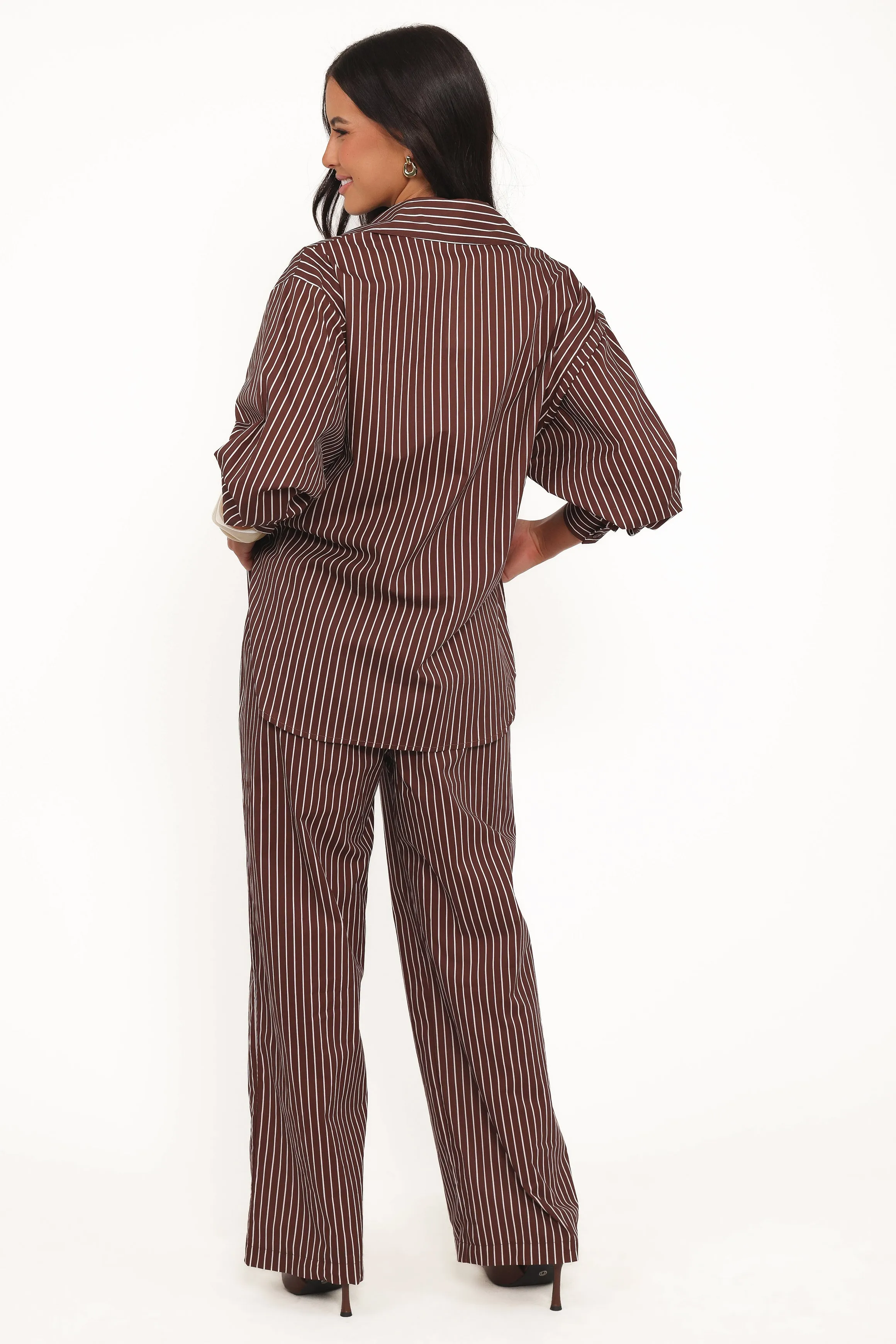 Darya Pants - Chocolate Stripe sold by Petal & Pup product image thumbnail 5