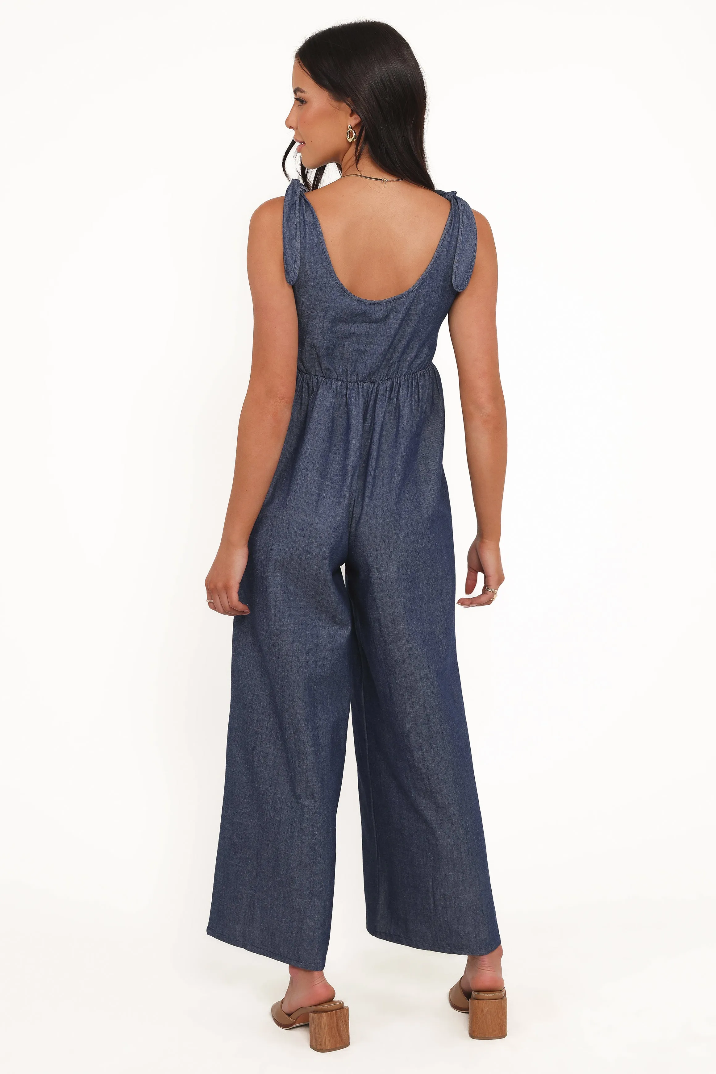 Ayla Chambray Jumpsuit - Denim sold by Petal & Pup product image thumbnail 5