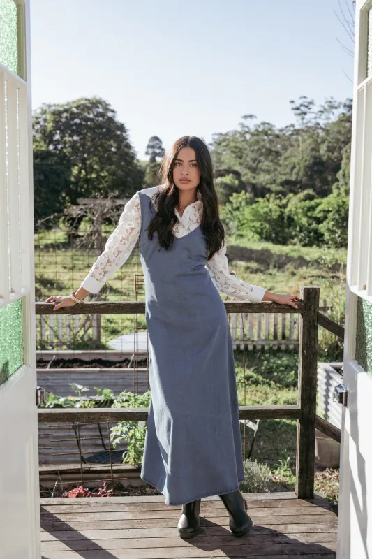 Odelia Denim Maxi Dress - Indigo sold by Petal & Pup