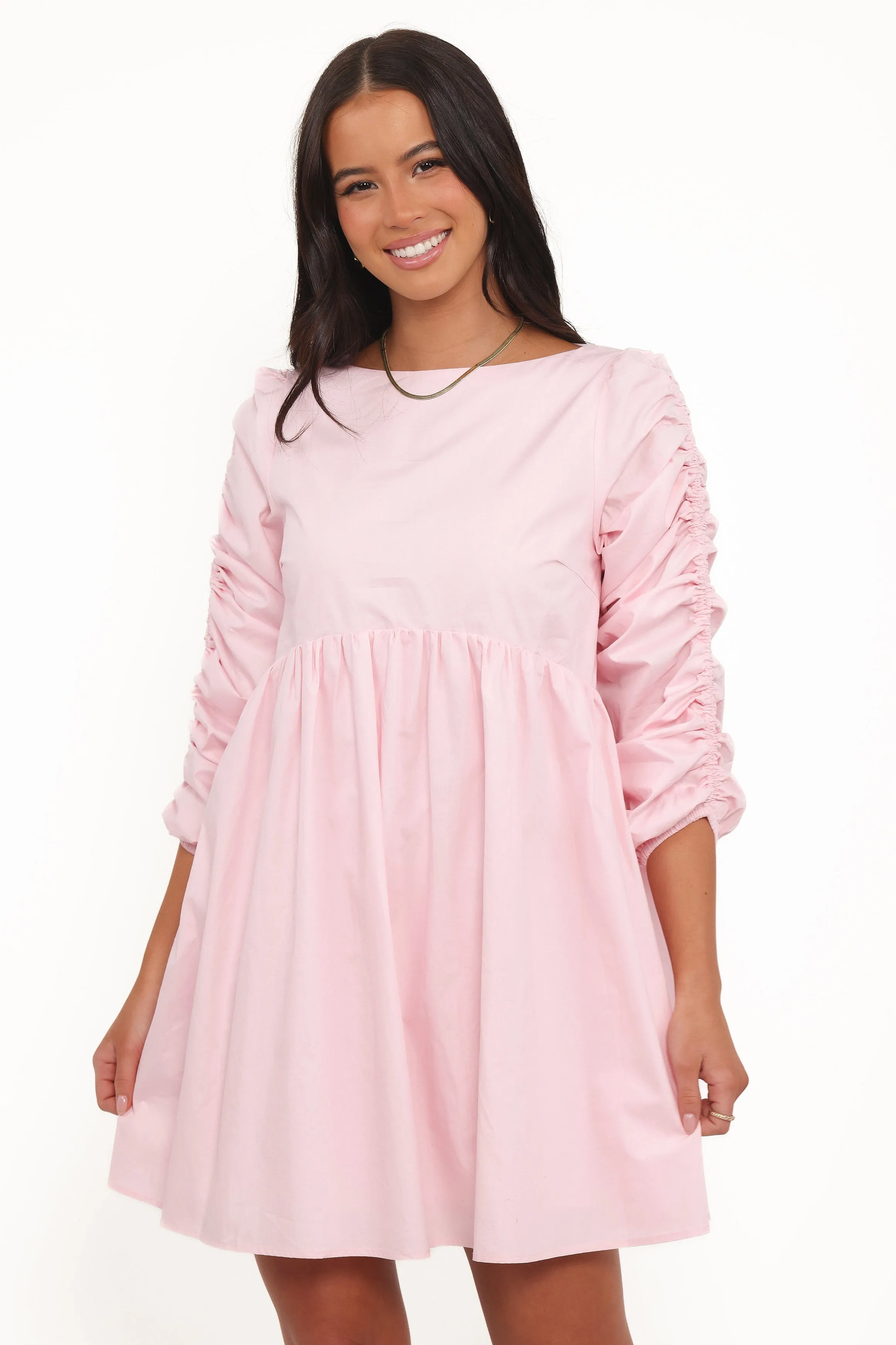 Micaela Long Sleeve Mini Dress - Pink sold by Petal & Pup product image thumbnail 2