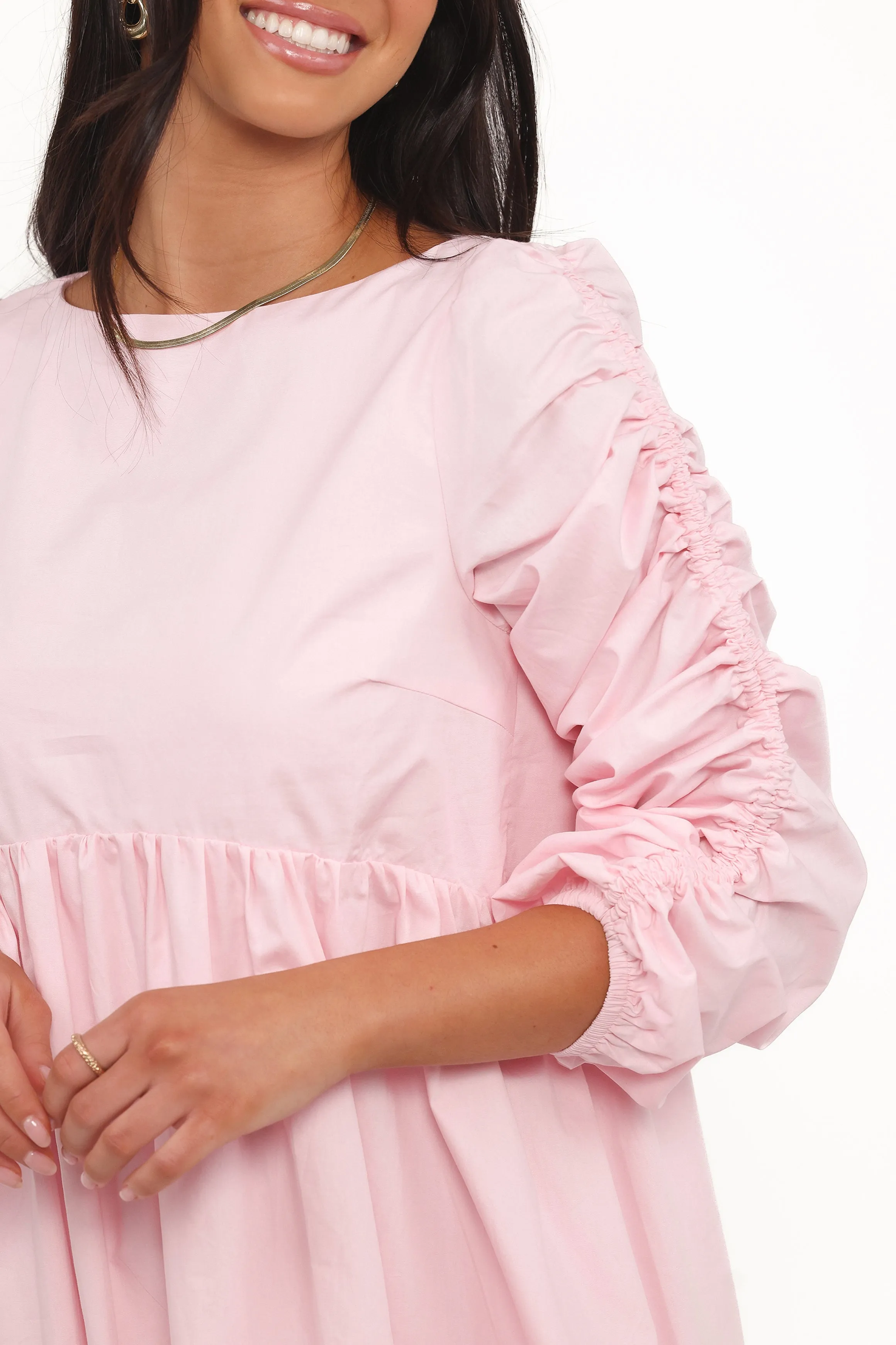 Micaela Long Sleeve Mini Dress - Pink sold by Petal & Pup product image thumbnail 3