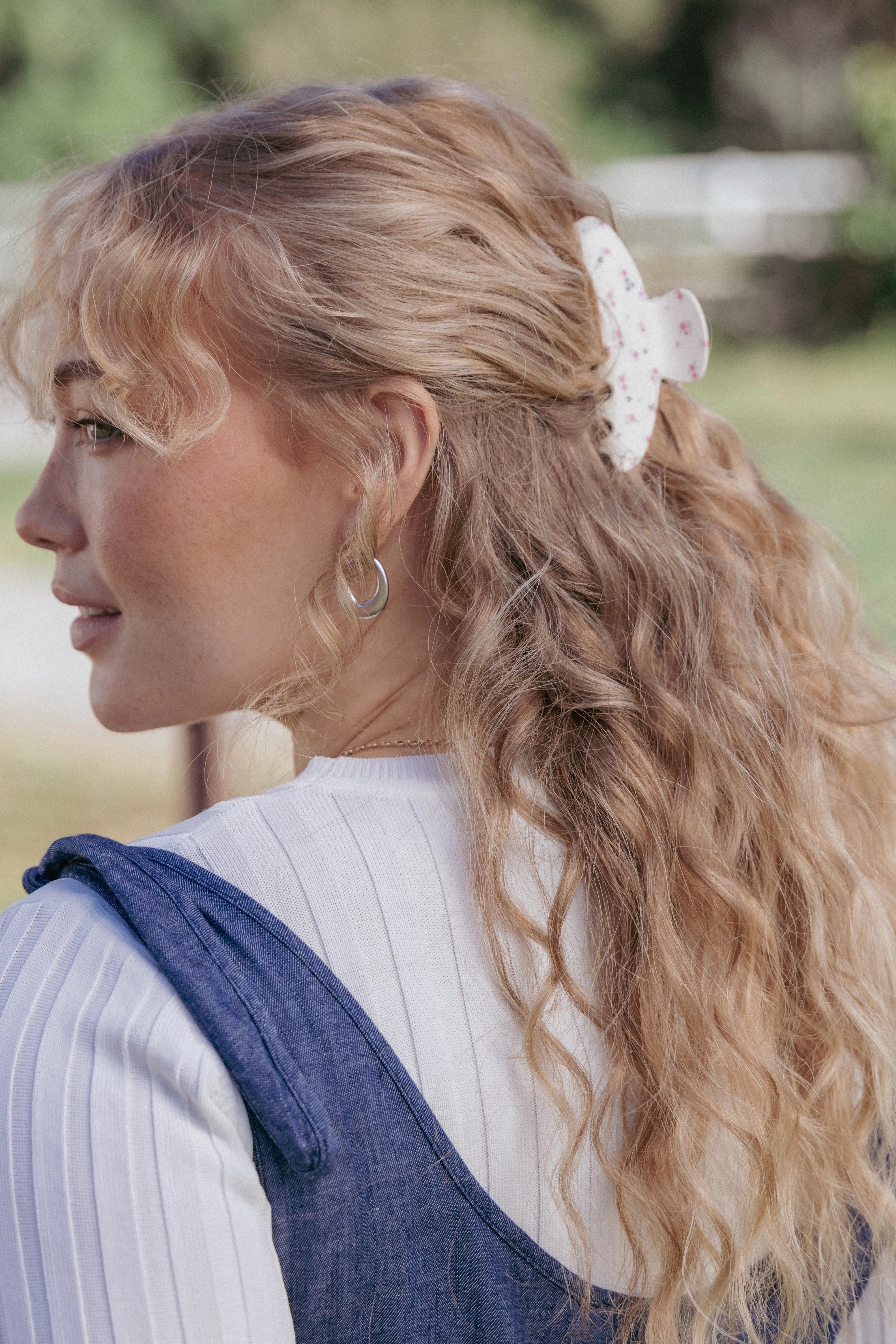 Adelaide Hair Clip - Cream Floral sold by Petal & Pup