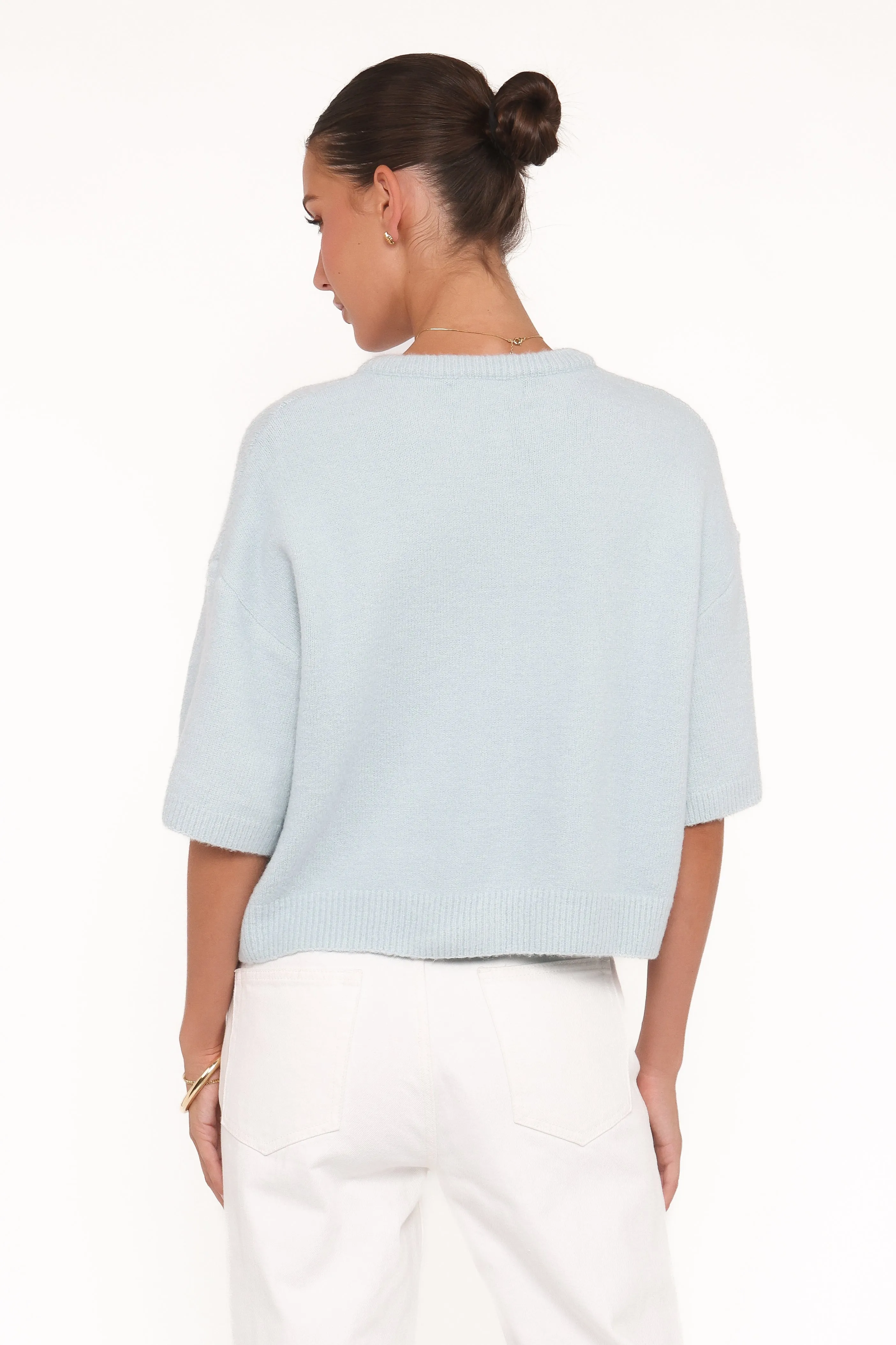 Lilith Knit Top - Blue sold by Petal & Pup product image thumbnail 5