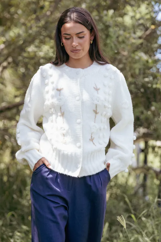 Cleo Floral Cardigan - Cream sold by Petal & Pup