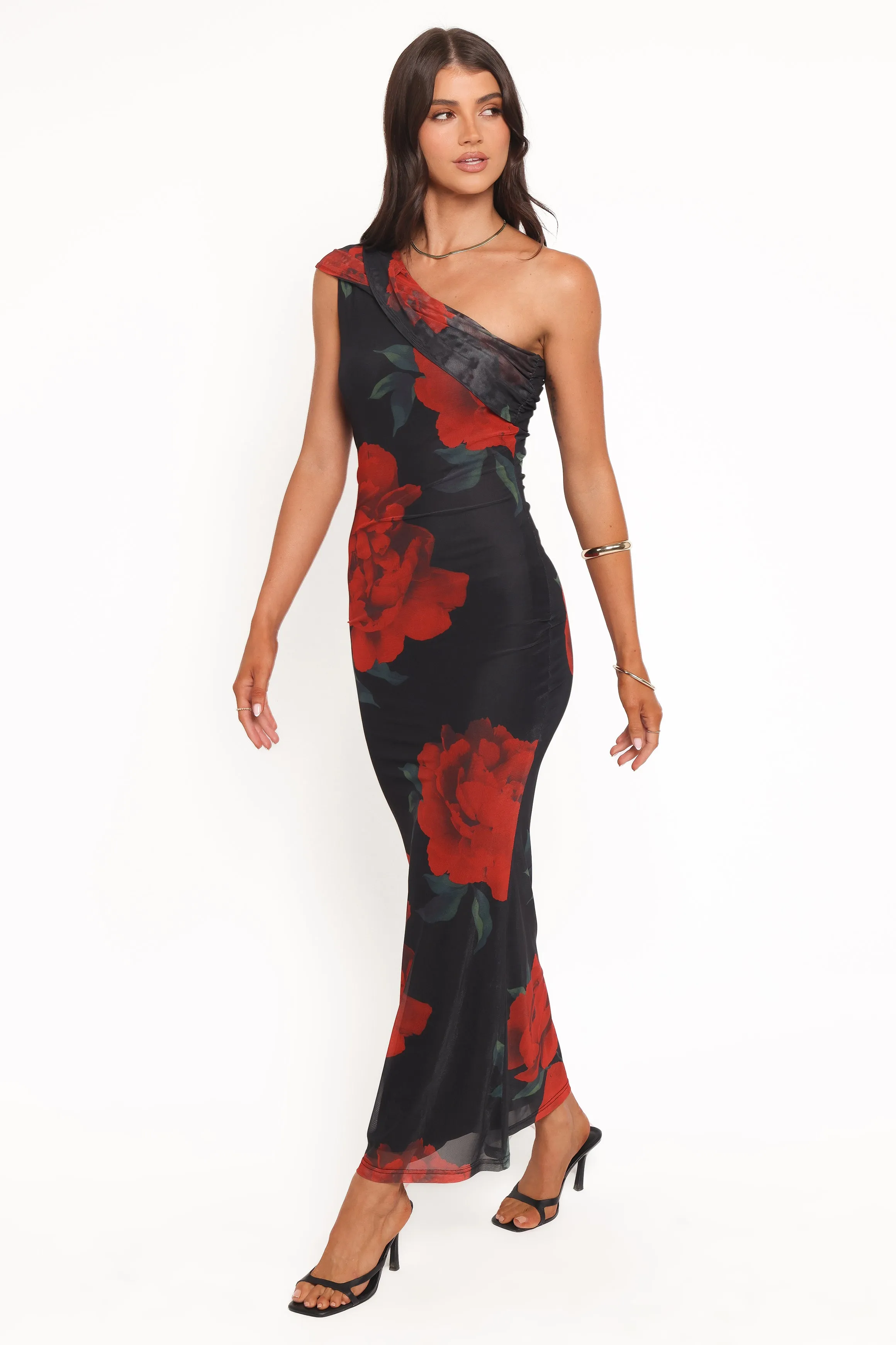 Gerri Off Shoulder Maxi Dress - Black Floral sold by Petal & Pup product image thumbnail 3