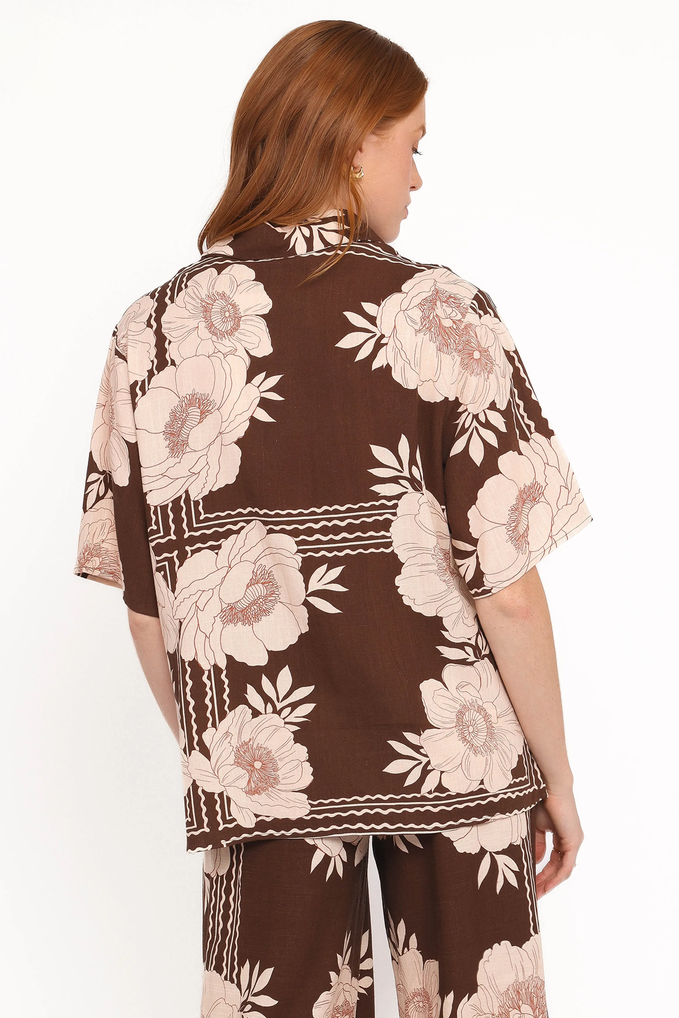 Bernadine Short Sleeve Shirt - Brown Floral sold by Petal & Pup product image thumbnail 4