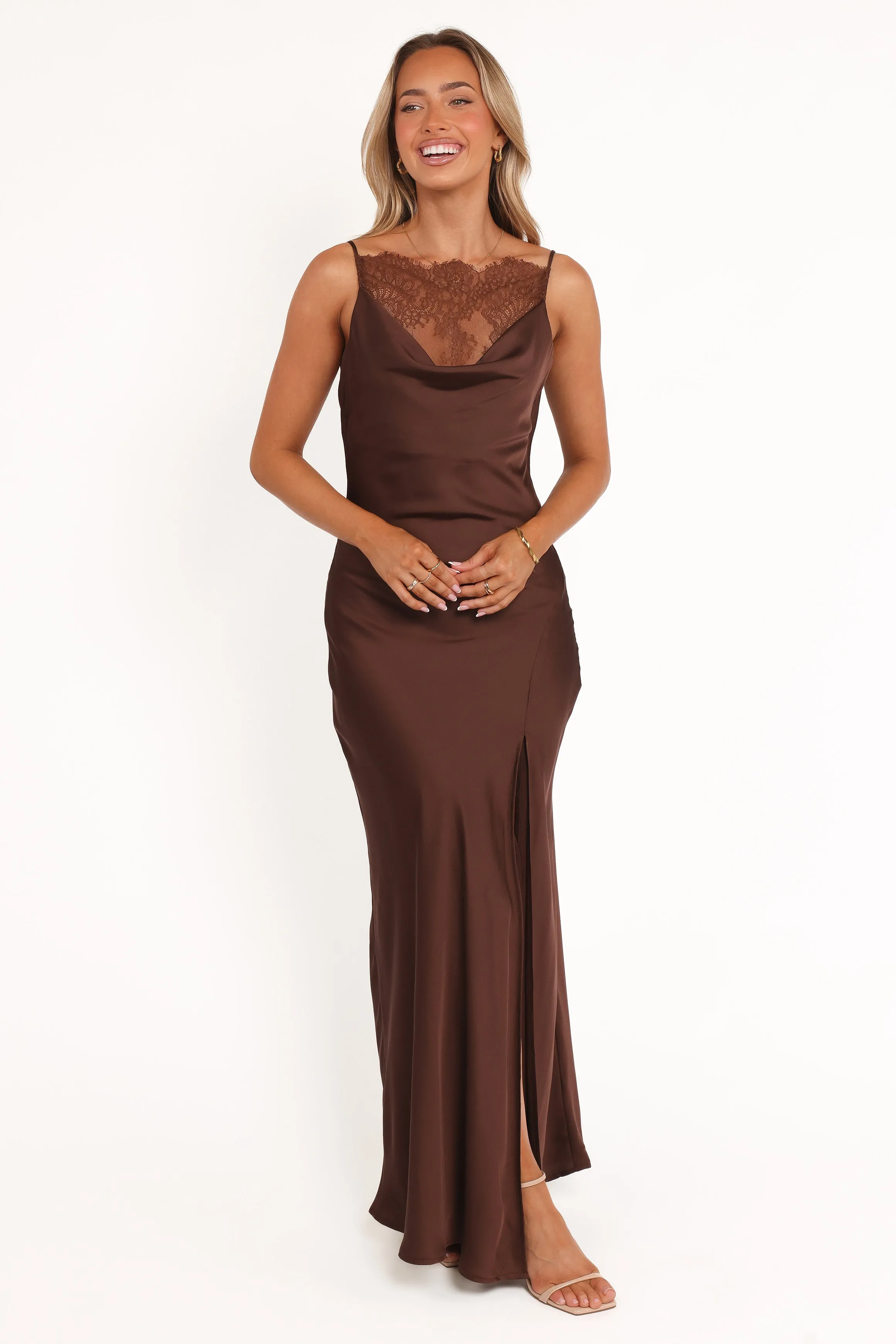 Evana Lace Maxi Dress - Brown sold by Petal & Pup product image thumbnail 2
