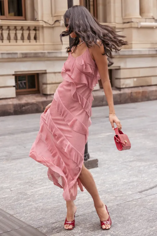 Ciao Ruffles Maxi Dress - Pink sold by Petal & Pup