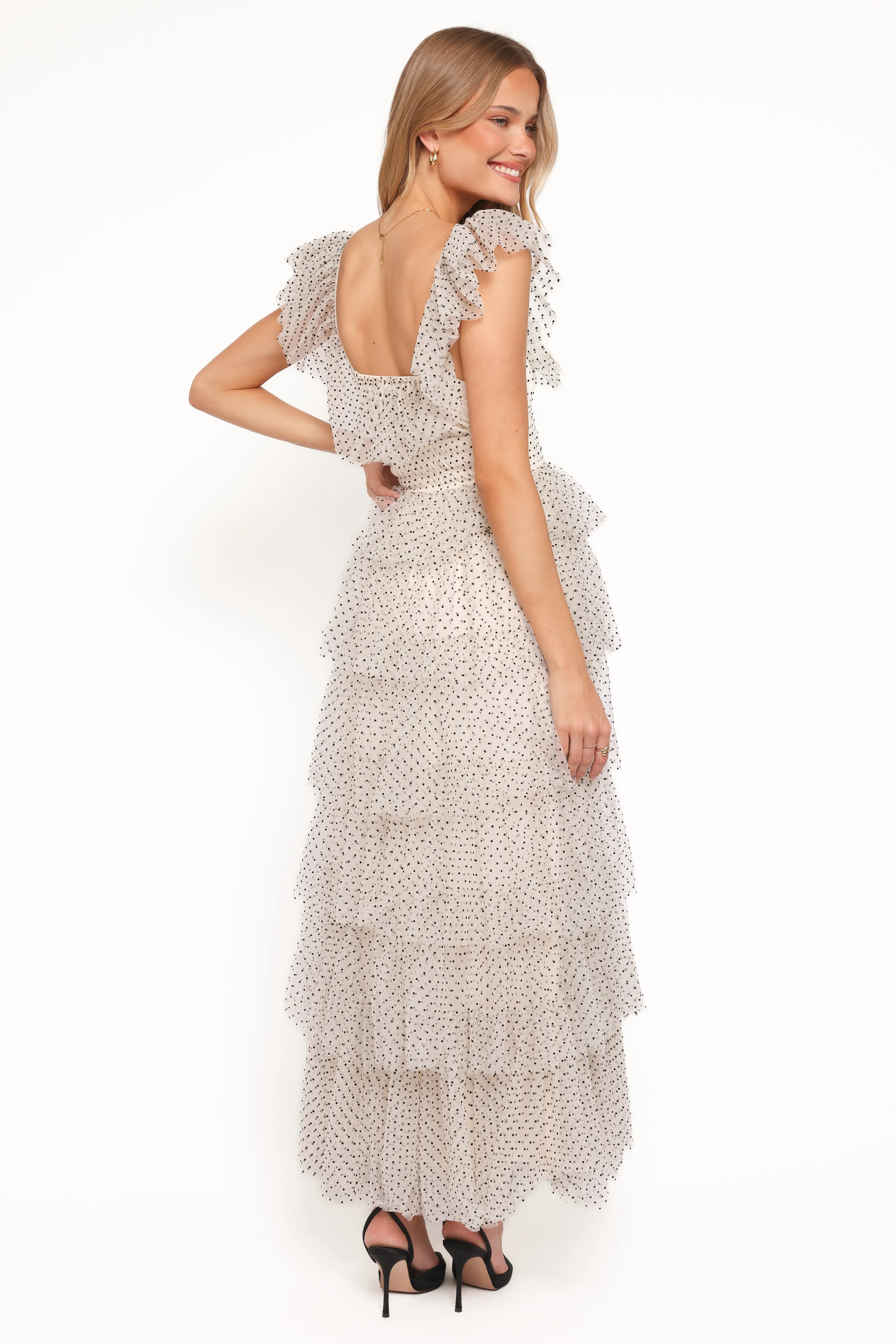 Belle Maxi Dress - Cream Polka Dot sold by Petal & Pup product image thumbnail 5