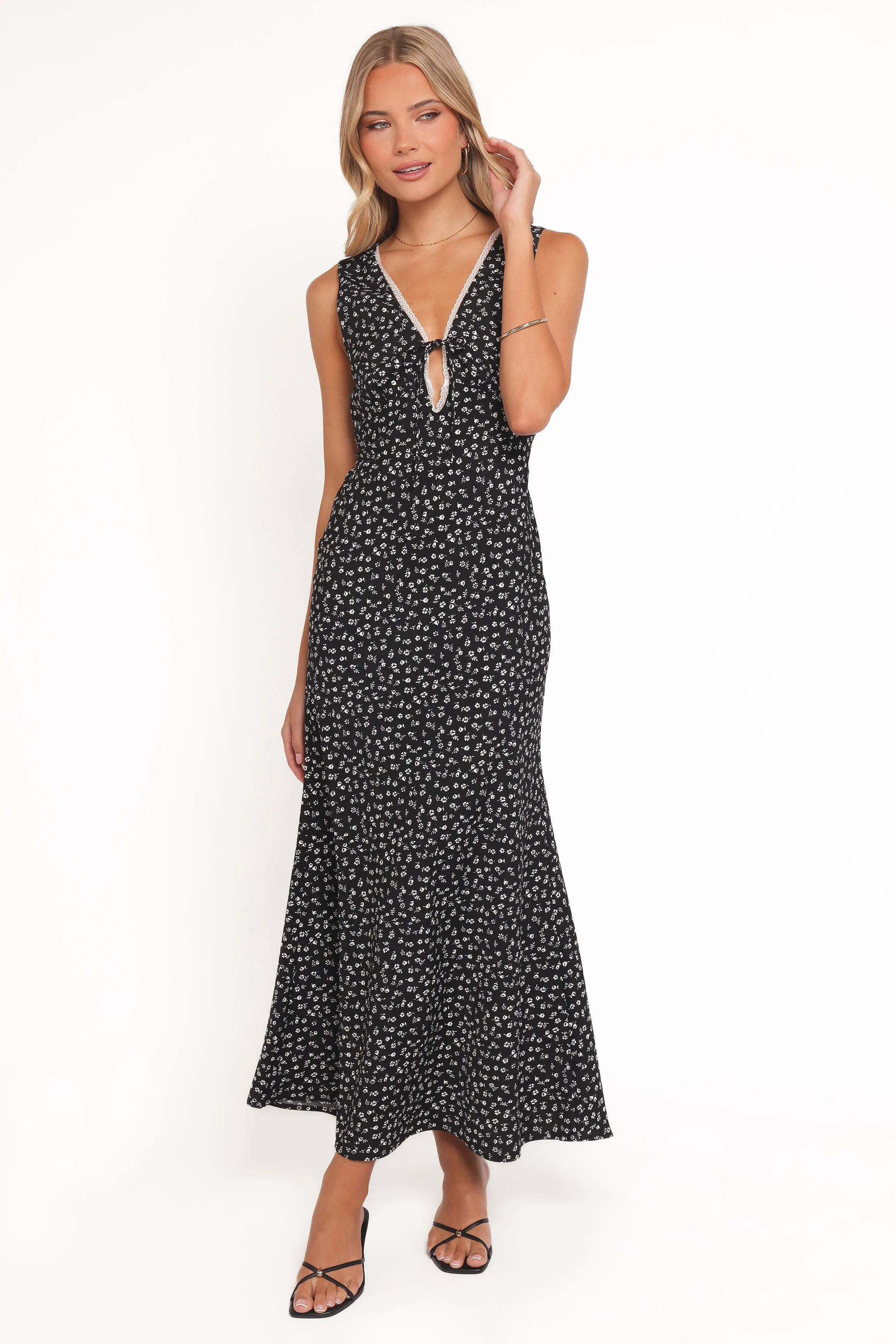 Jackson Maxi Dress - Black Floral sold by Petal & Pup