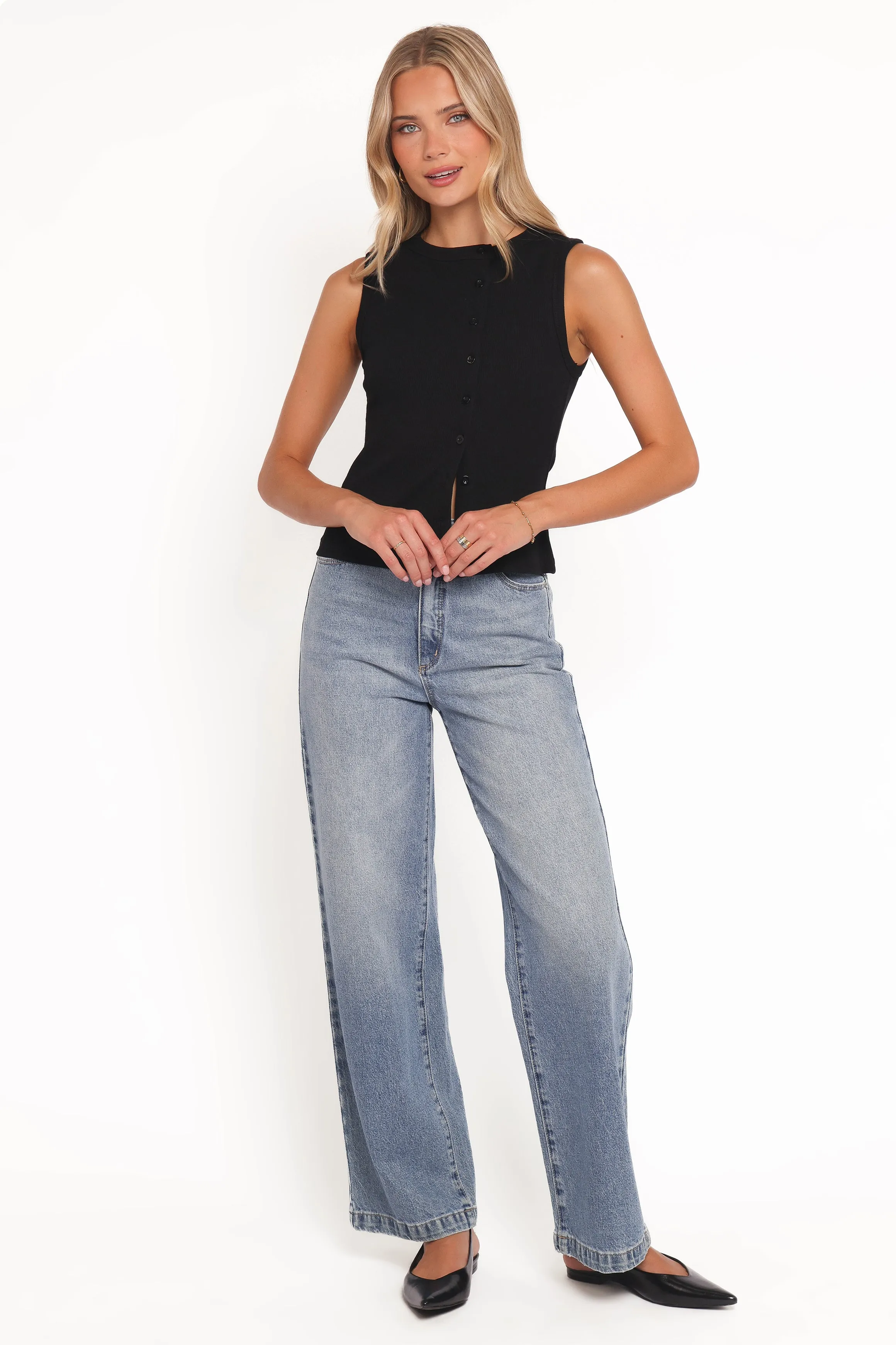 Agatha Asymmetrical Knit Top - Black sold by Petal & Pup product image thumbnail 5