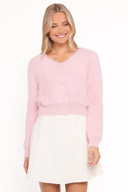 Evelin Cropped Cardigan - Pink sold by Petal & Pup