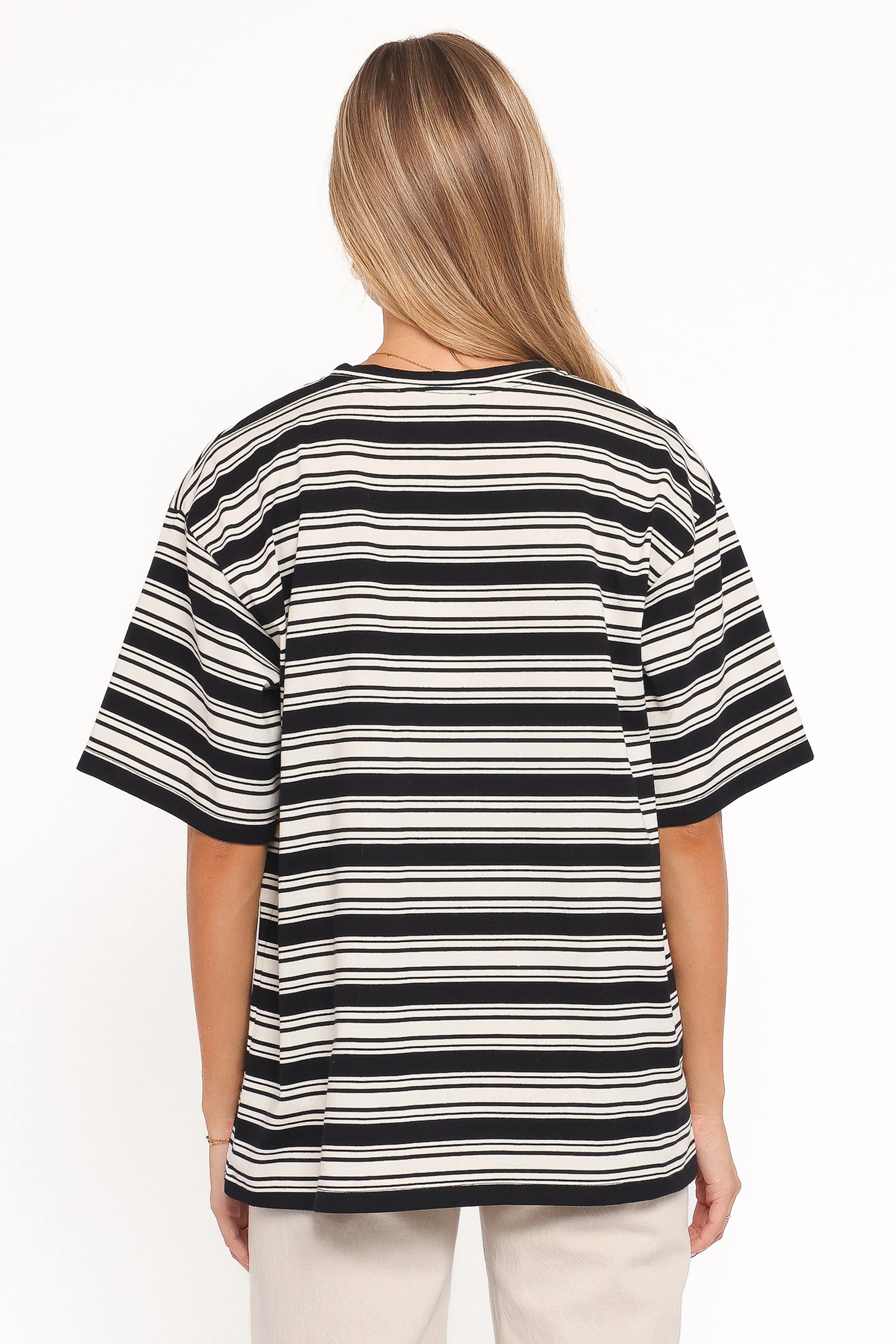 Zestora Tee - Black Ivory Stripe sold by Petal & Pup product image thumbnail 4